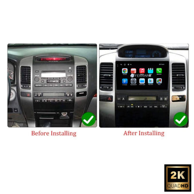 Autoradio per Toyota Land Cruiser 120 9" 2K | 2002-2009 | Android | Bluetooth | CarPlay | Android Auto | 12/256GB Ram