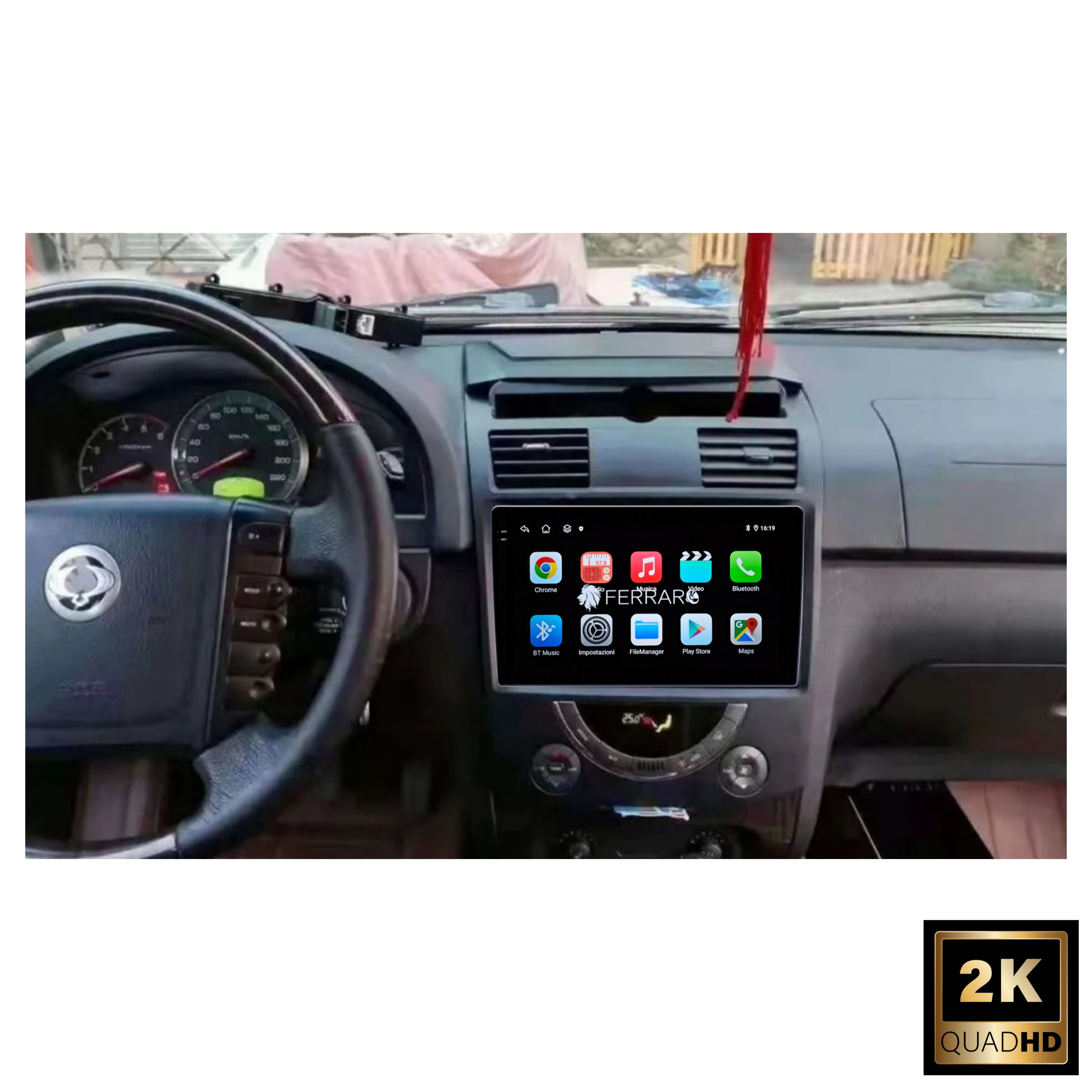 (PRENOTA) Autoradio per SsangYong RexTon 9" 2K (2006-2012) Android, Bluetooth, CarPlay, Android Auto, 12/256GB Ram