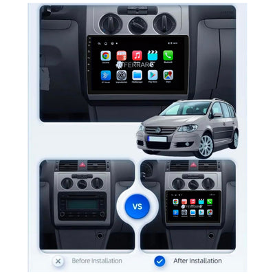 Autoradio per Volkswagen Touran 10.1" (2003-2010) Android, Bluetooth, CarPlay, Android Auto, 2GB/4GB/8GB Ram