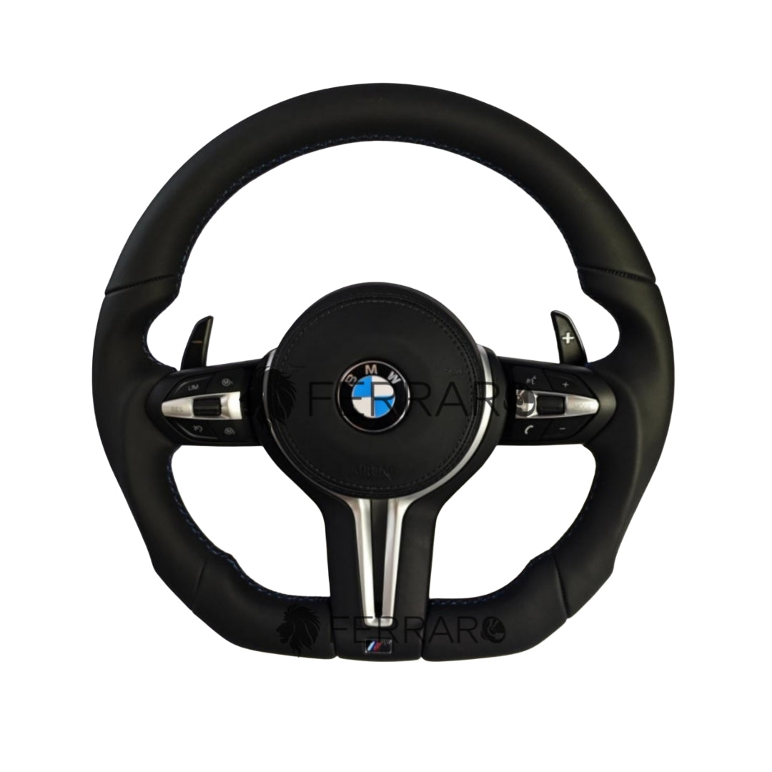 (PRENOTA) Volante per BMW, Pelle Nera, Linea Tricolore