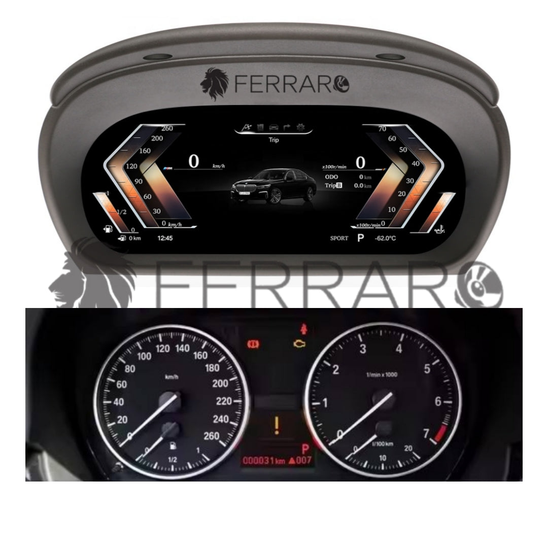 (PRENOTA) Virtual Cockpit 12.3" per BMW Serie 3, X1, Serie 1, E84, E87, E90, E91, E92 (2005-2012) HD Ultra, CarPlay e Android Auto