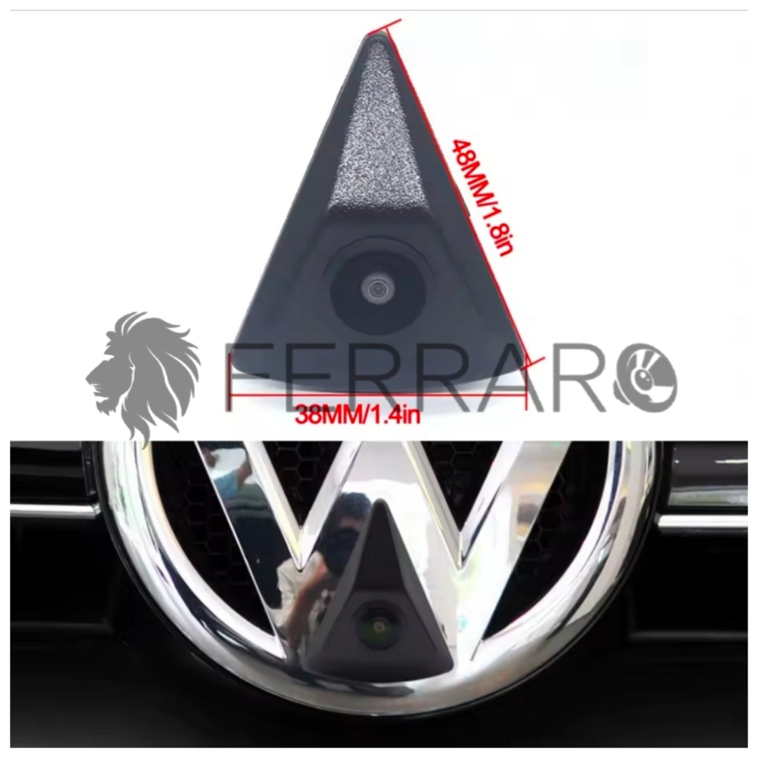 (PRENOTA) Telecamera Frontale per Volkswagen Golf, Passat, Polo, Jetta, Touareg, Tiguan (Compatibilità in Descrizione), AHD, 1920x1080, 170° Gradi