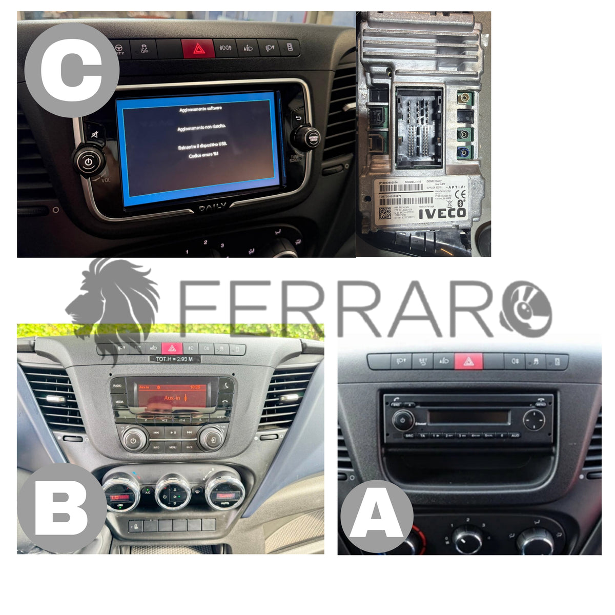 Autoradio per Iveco Daily 10" (2013-2021) Android, Bluetooth, CarPlay,Android Auto, 4/64GB Ram
