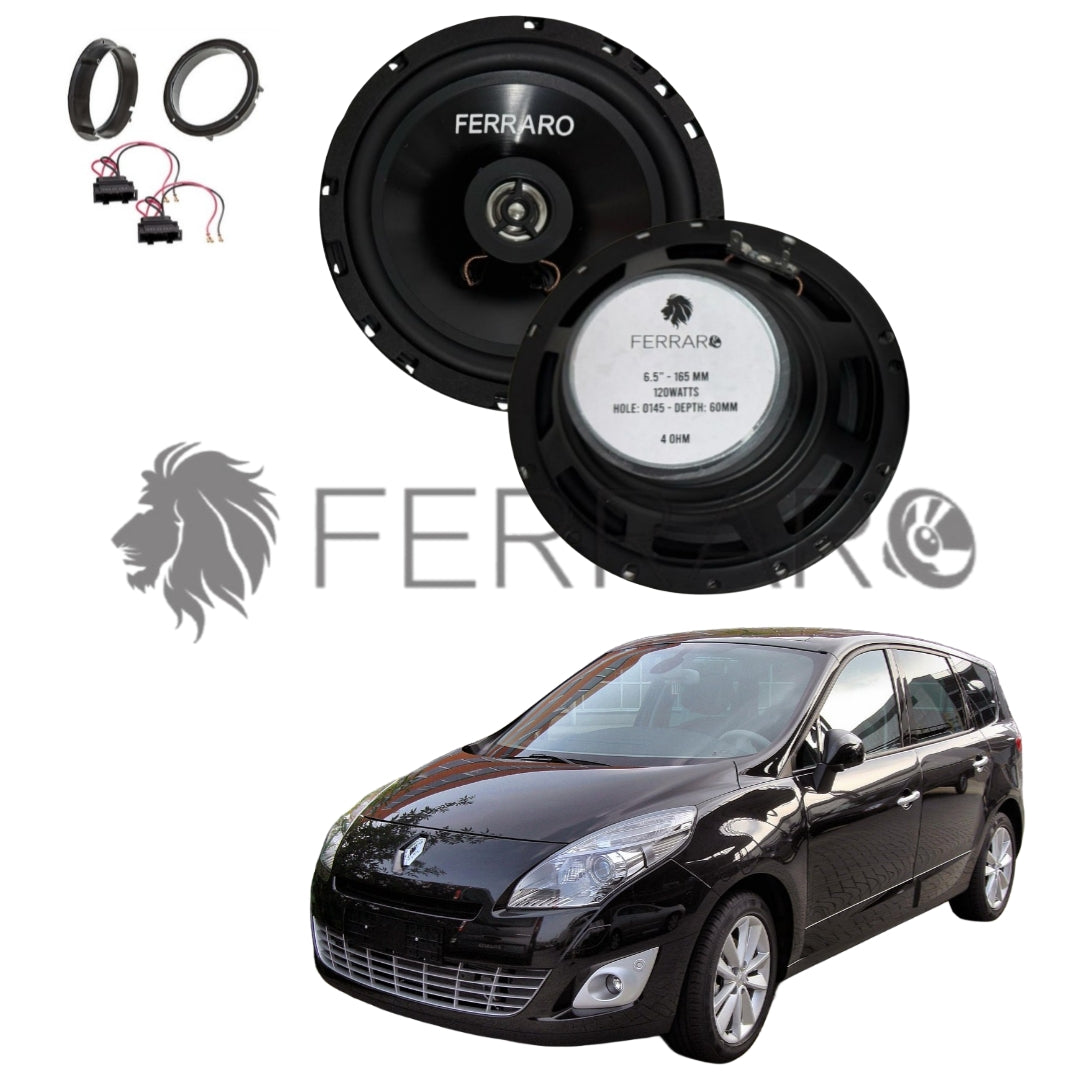 FerraroStore Kit 2 Altoparlanti, ASC-652PC, Ant o Post, Renault Scenic III, 3ª Serie (2009-2016)