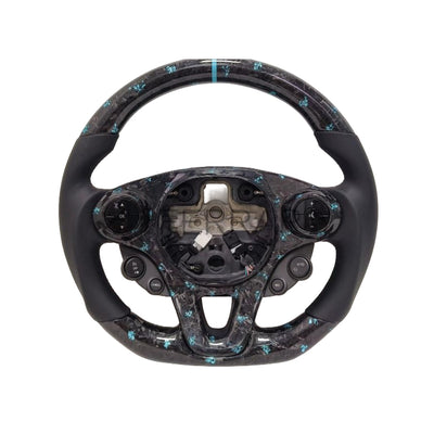 (PRENOTA) Volante Sportivo per Smart 453, Carbonio, Customizzato in Pelle (su Realizzazione)
