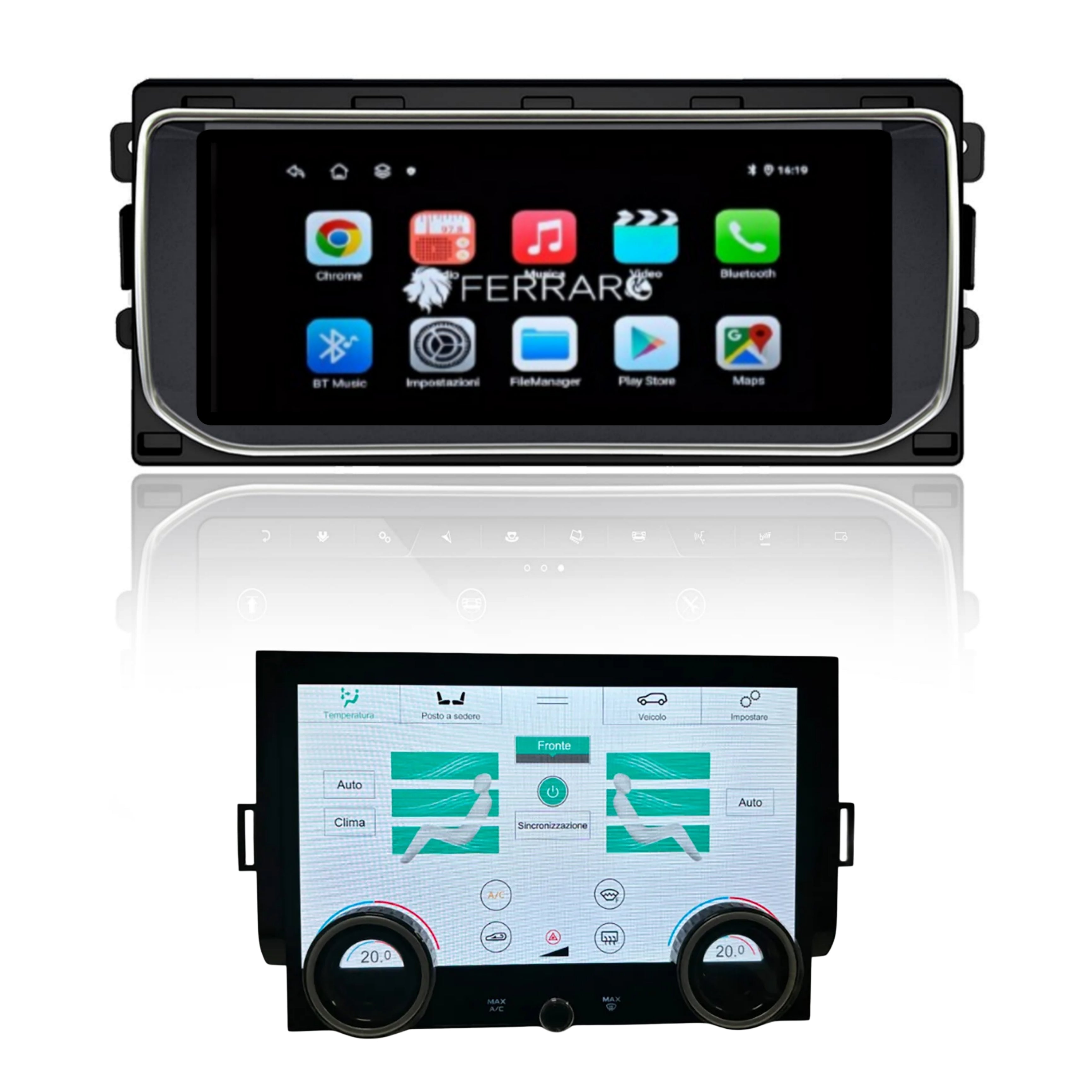 (PRENOTA) Autoradio per Land Rover Range Rover L494, L405 12.3" Display Aria Condizionata e Android, Bluetooth, CarPlay, Android Auto, 8/128GB Ram