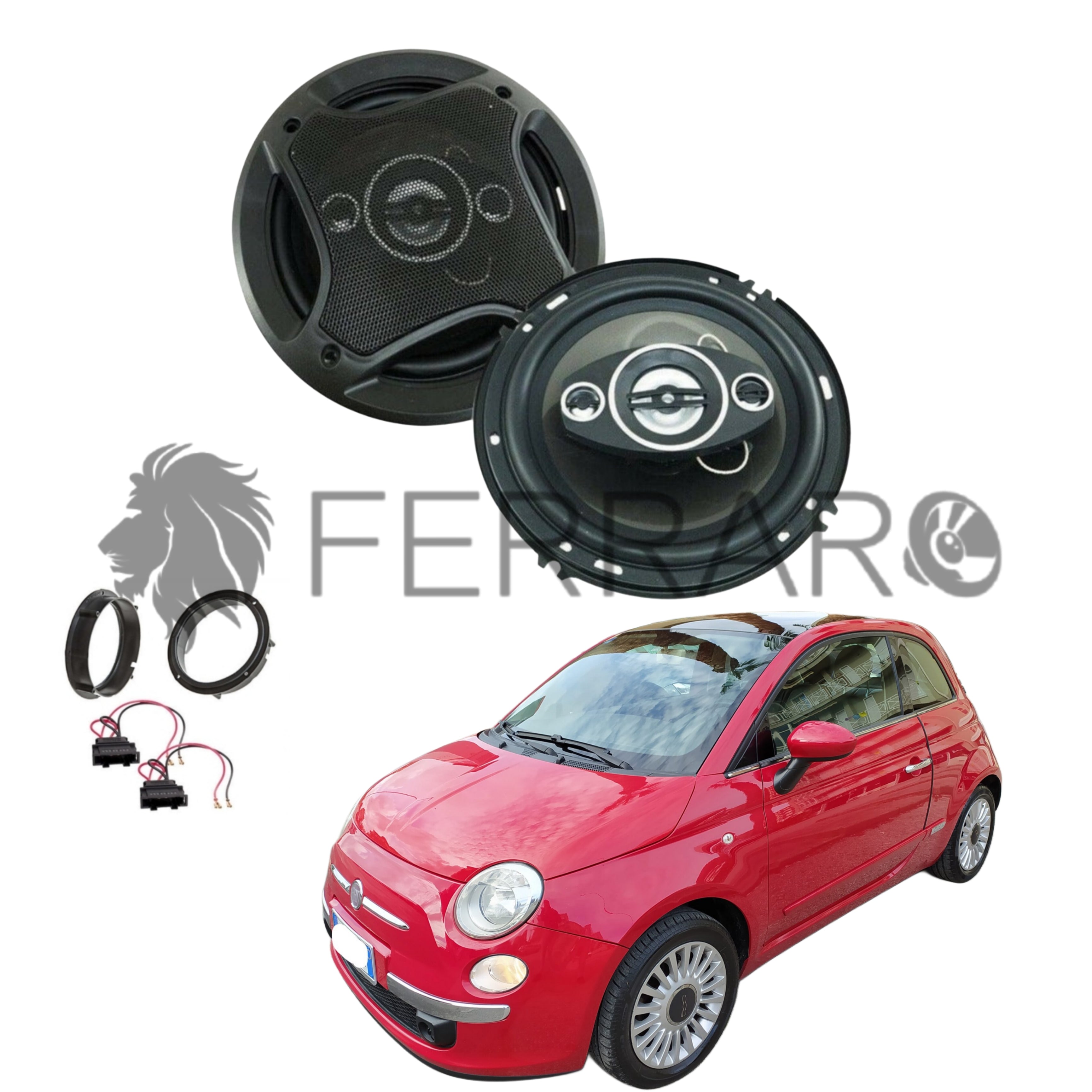 Coppia Di Supporti Posteriori Per Altoparlanti Da 165mm – Compatibili Con Fiat Grande Punto, Alfa Mito, Ford KA, Opel Astra E Altre