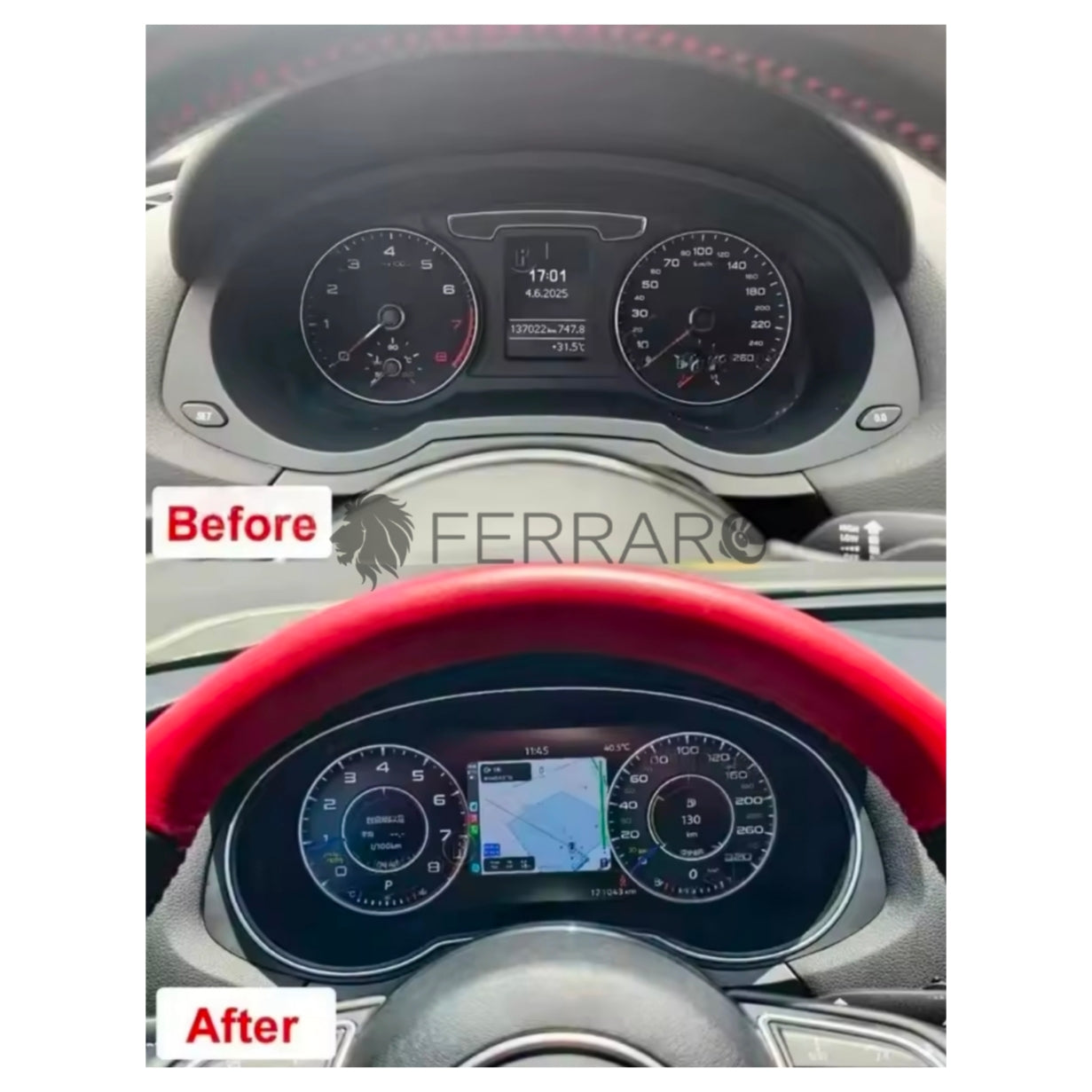(PRENOTA) Virtual Cockpit 12.3" per Audi Q3 (2011-2018), HD Ultra, CarPlay e Android Auto