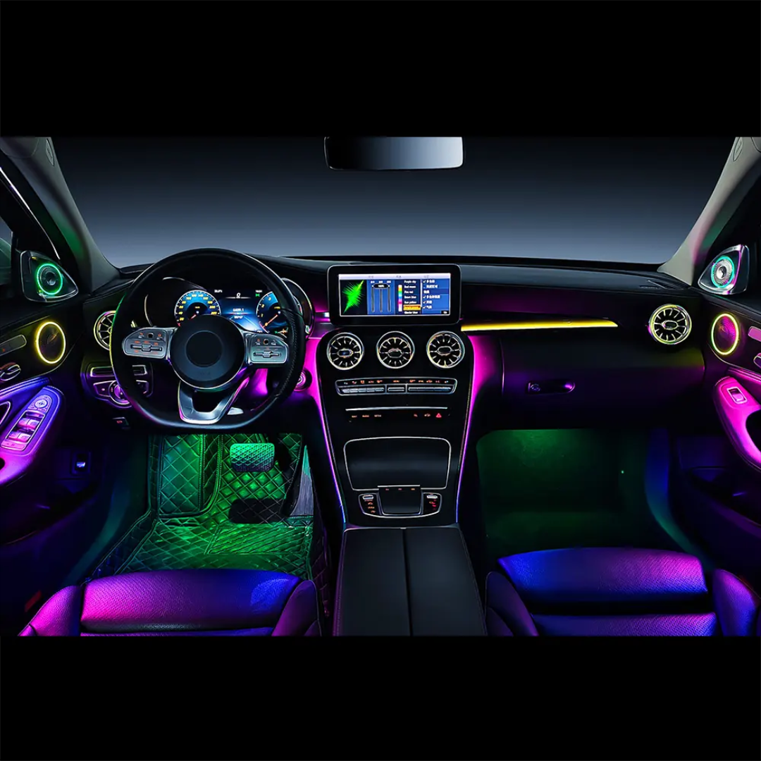 (PRENOTA) Ambient Light Passeggero per Mercedes GLC X253, Classe C W205, 256 Colori, APP