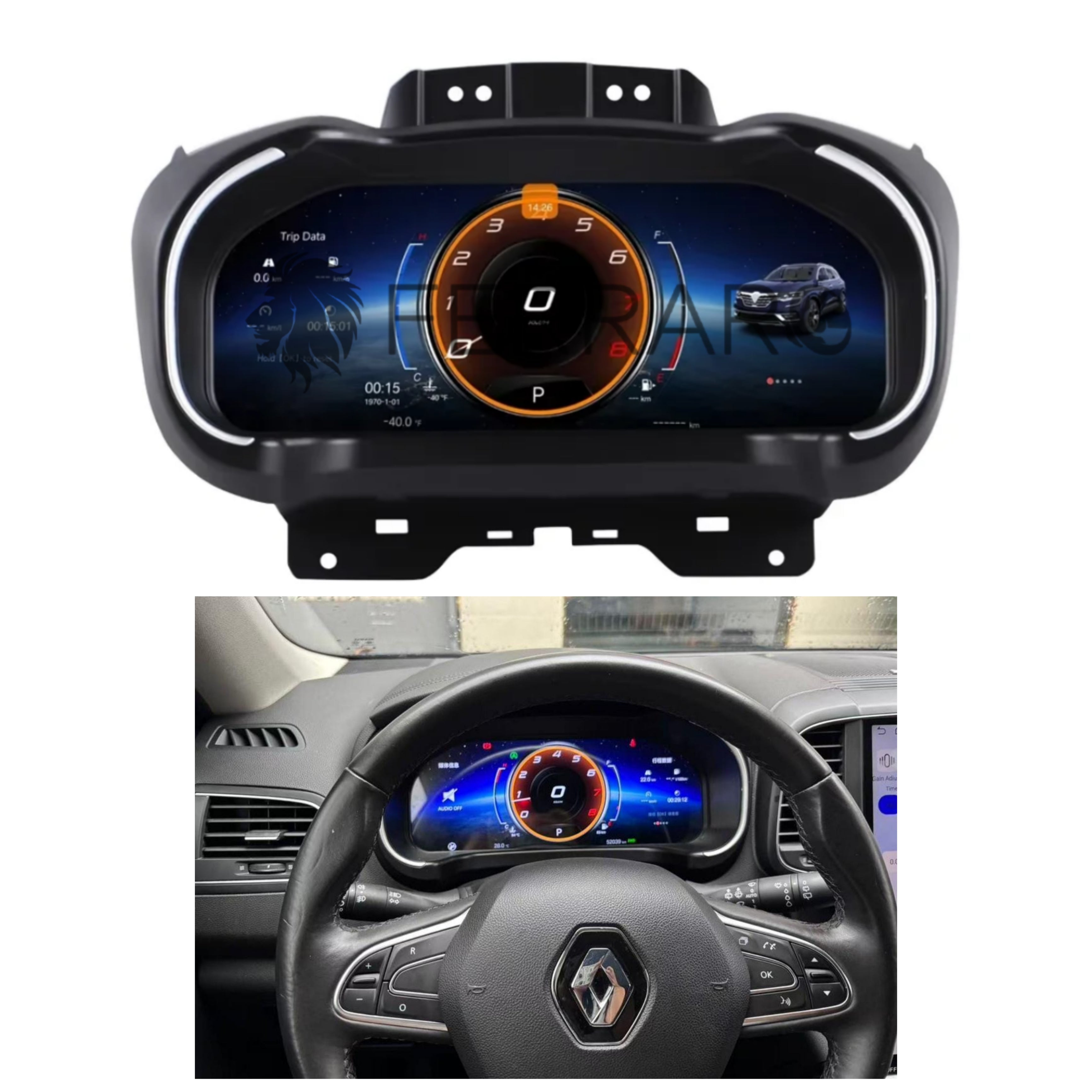 (PRENOTA) Virtual Cockpit 12.3" per Renault Megane, Koleos, HD Ultra, CarPlay e Android Auto