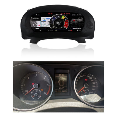 Virtual Cockpit 12.3" per Volkswagen Golf 6ª Serie, HD Ultra, CarPlay e Android Auto