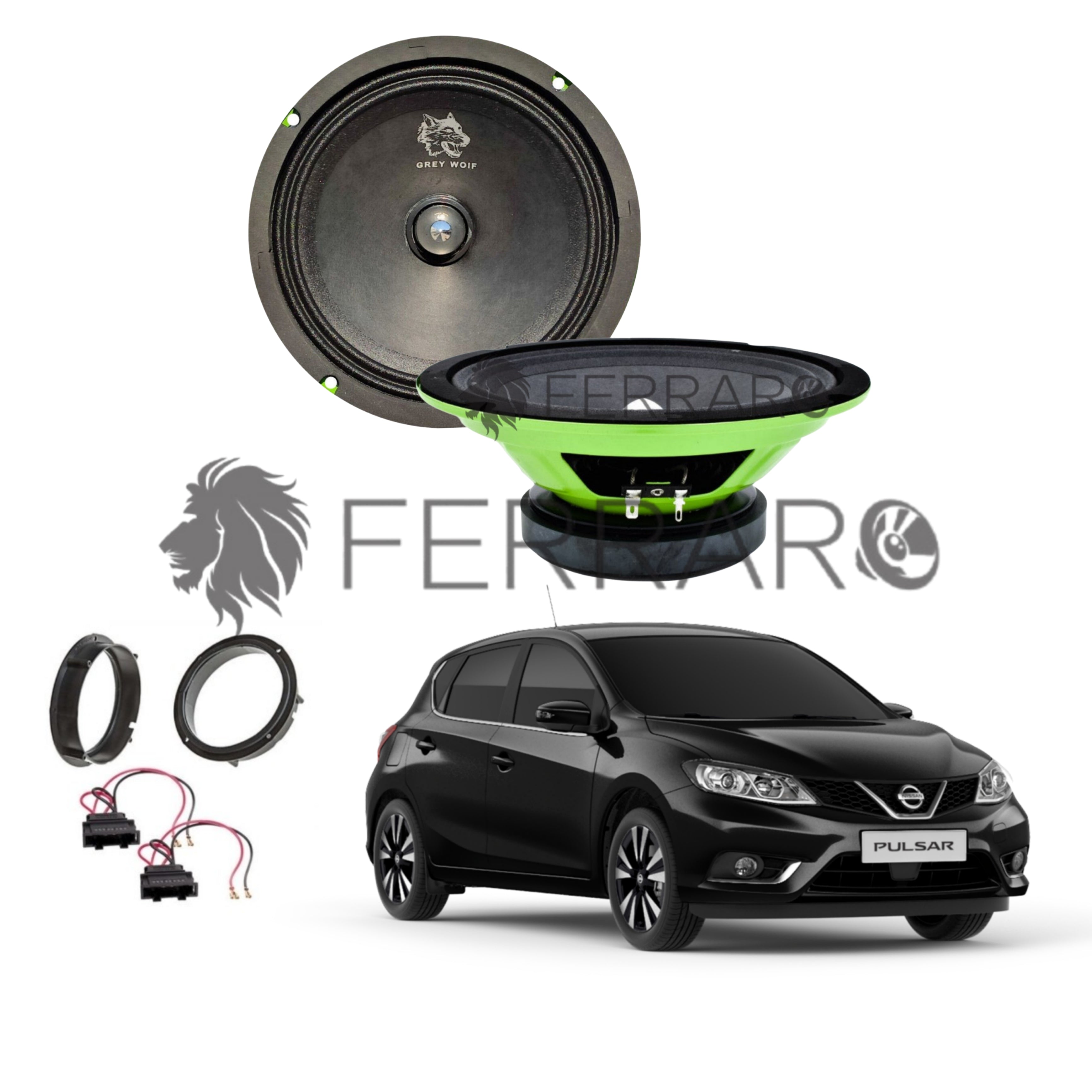 FerraroStore Kit 2 Altoparlanti,PV165.3,Anteriore, Nissan Pulsar (2010>)