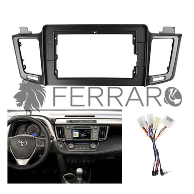 Kit Montaggio Autoradio 10.1"Pollici Toyota RAV4 (2013-2018), Mascherina, Cablaggio per Autoradio Android