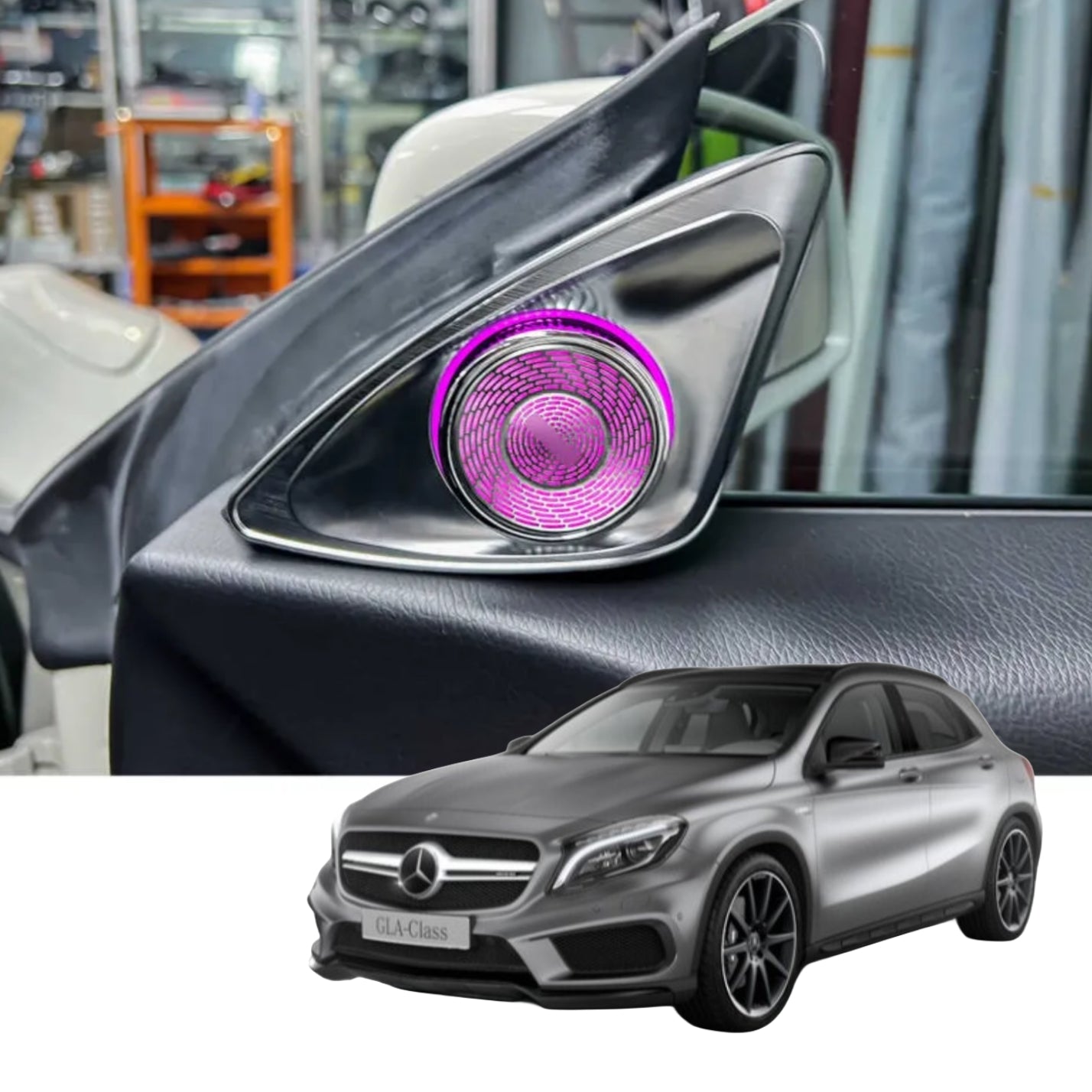 (PRENOTA) Ambient Light per Mercedes Classe CLA, GLA, 256 Colori, APP