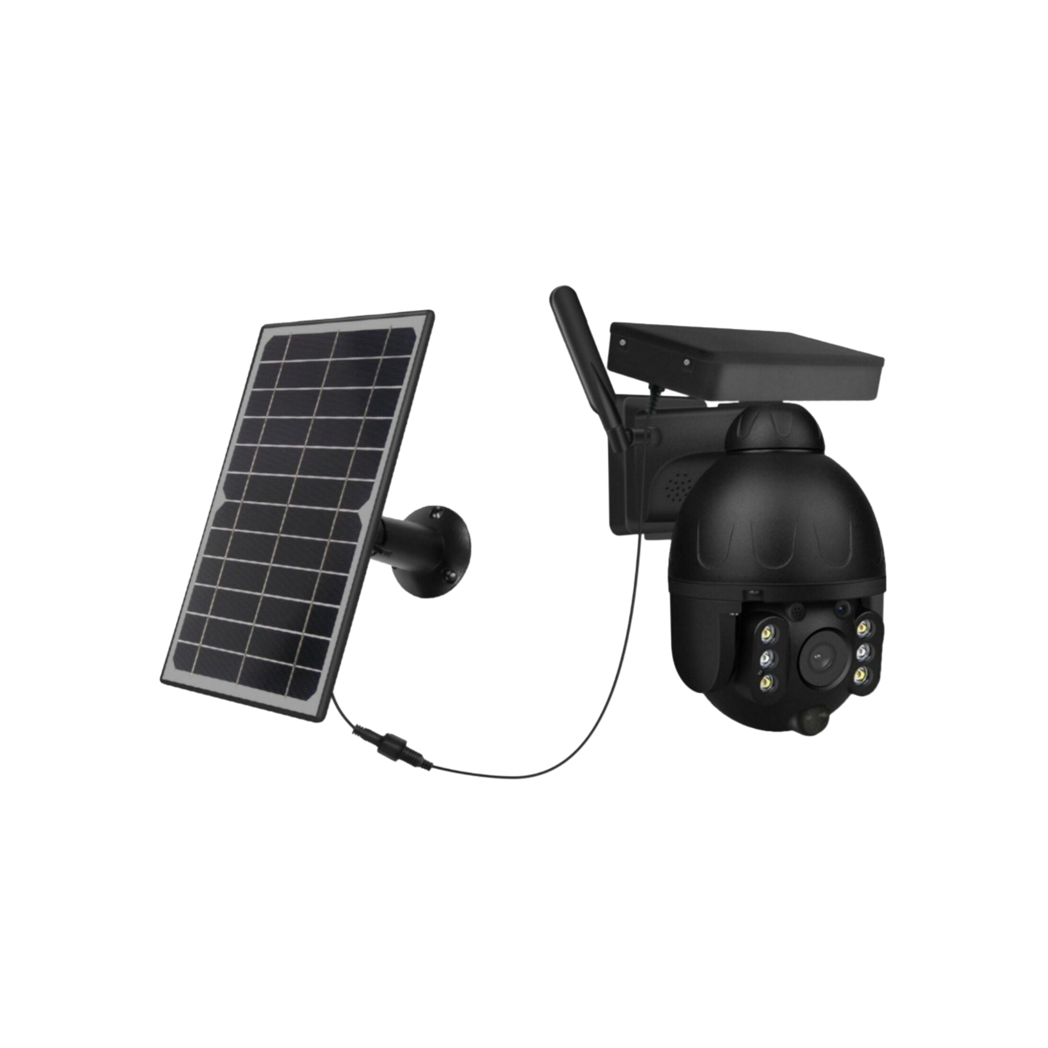Telecamera con Pannello Solare, Esterno, Wireless, 1080P,  Panoramica, Visione Notturna