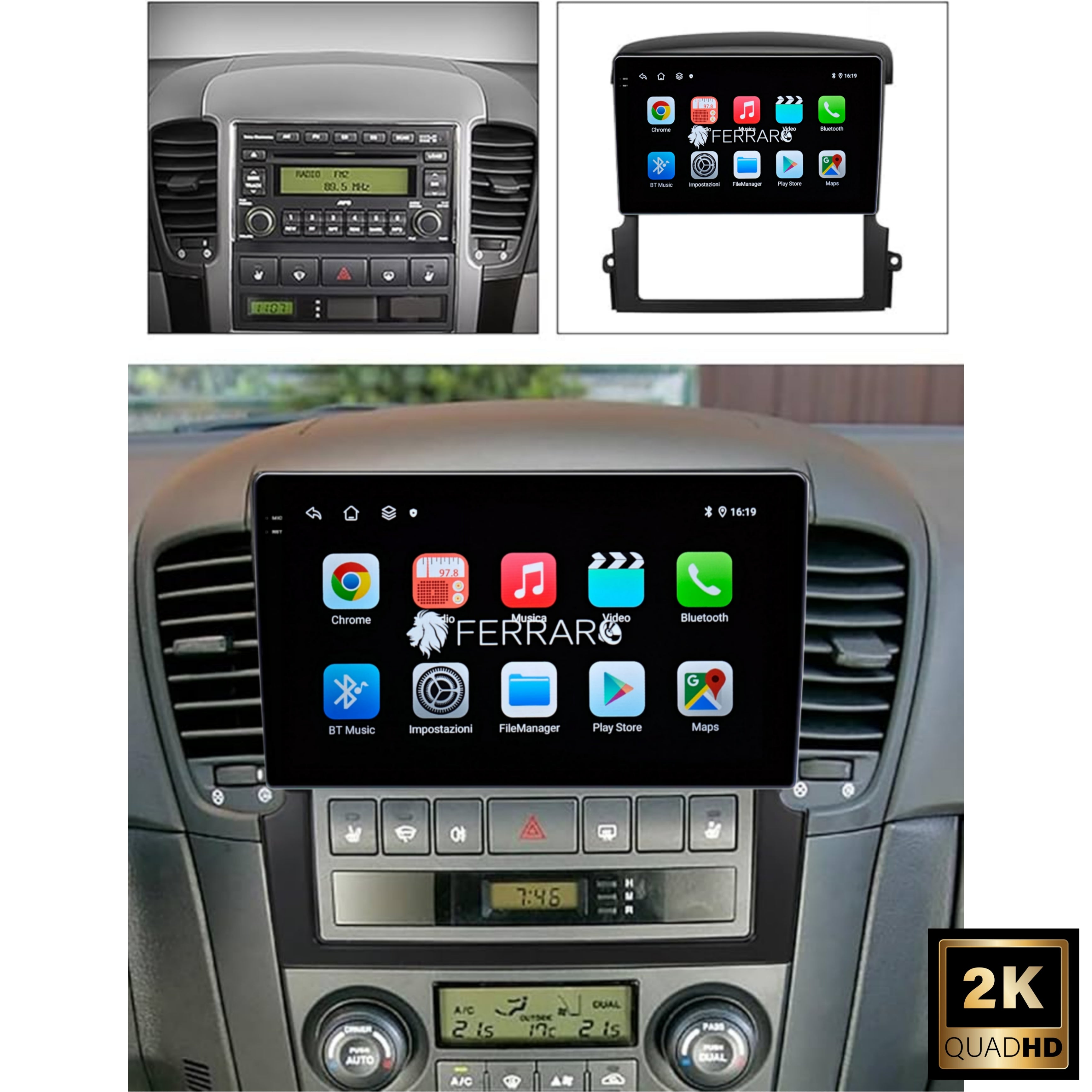 (PRENOTA) Autoradio per Kia Sorento BL 9" 2K (2002-2009) Android, Bluetooth, CarPlay, Android Auto, 12/256GB Ram