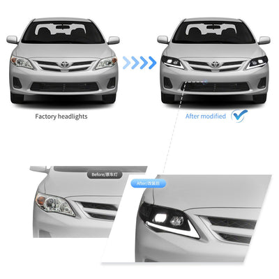 (PRENOTA) Fanali Anteriore Completo per Toyota Corolla (2011-2013) a LED
