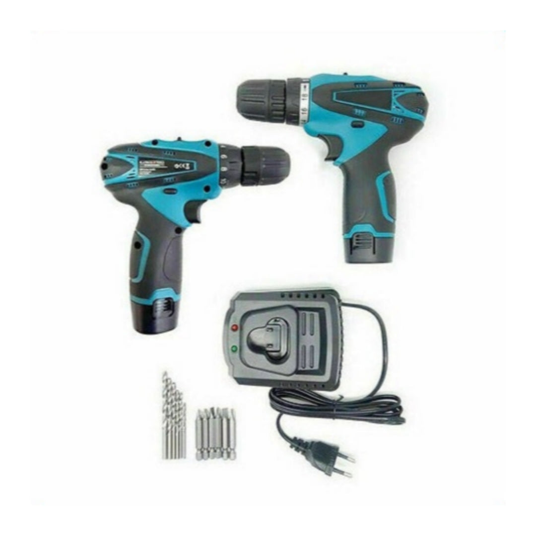 Kit Doppio Trapano, avvitatore a Batteria 18v, Trapano, Accessori, Valigetta