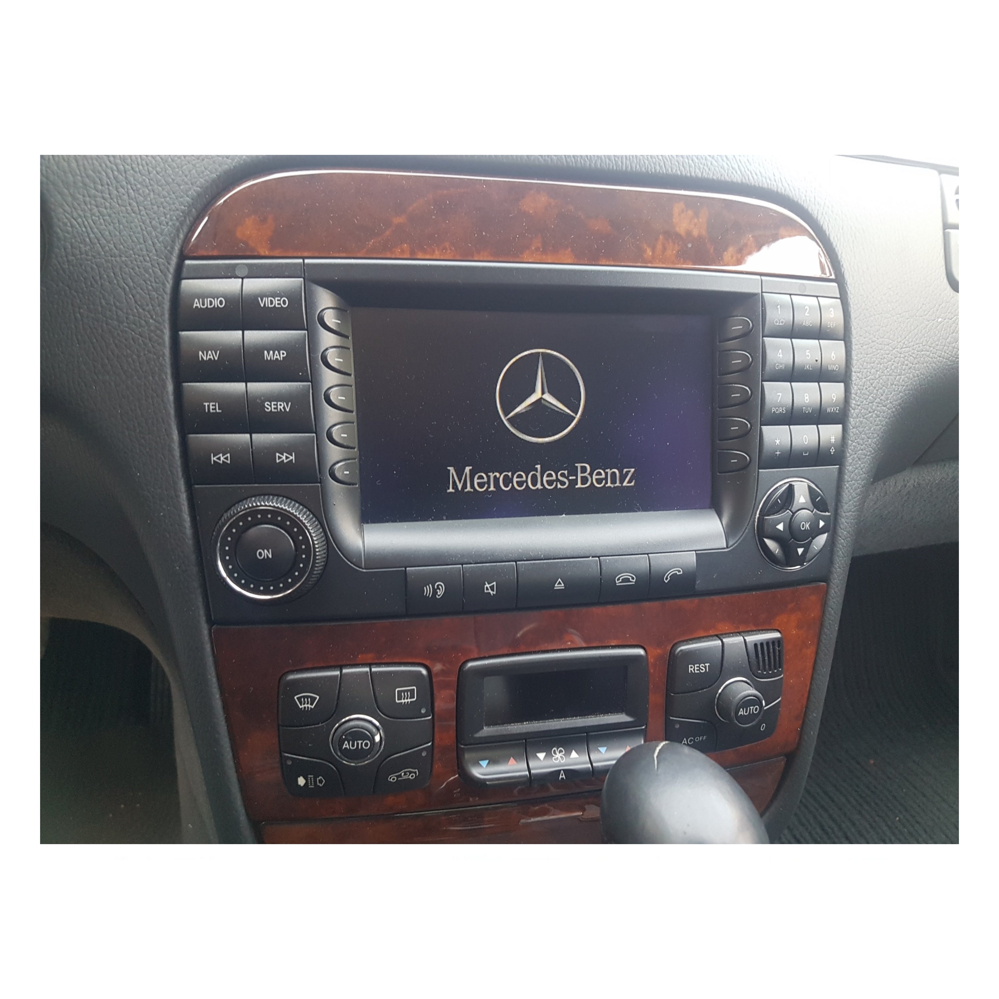 (PRENOTA) Kit Montaggio Autoradio 9"Pollici Mercedes Classe S W220 (1998-2005), Mascherina, Cablaggio per Autoradio Android