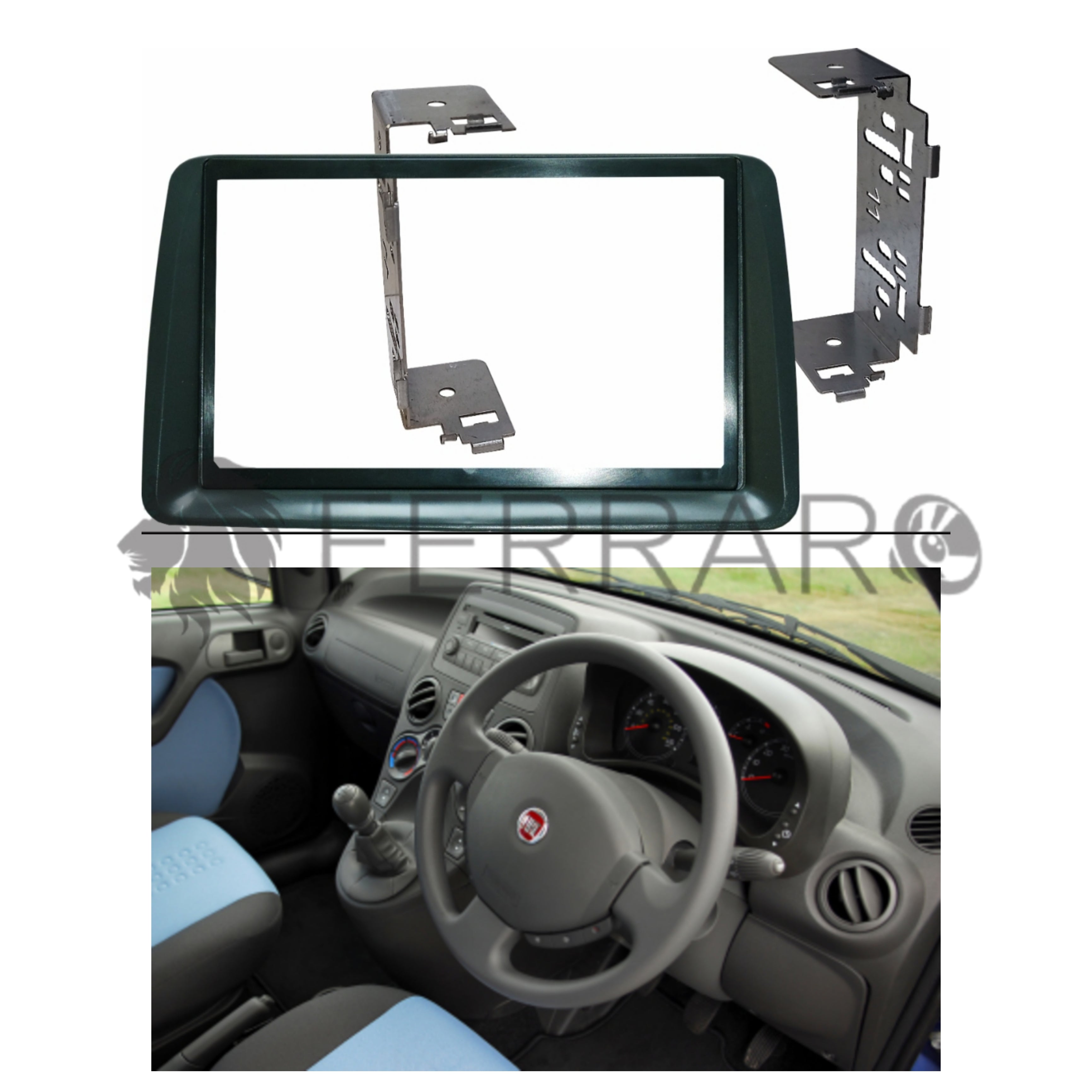Mascherina 2DIN per Fiat Panda 169 (2003-2013)