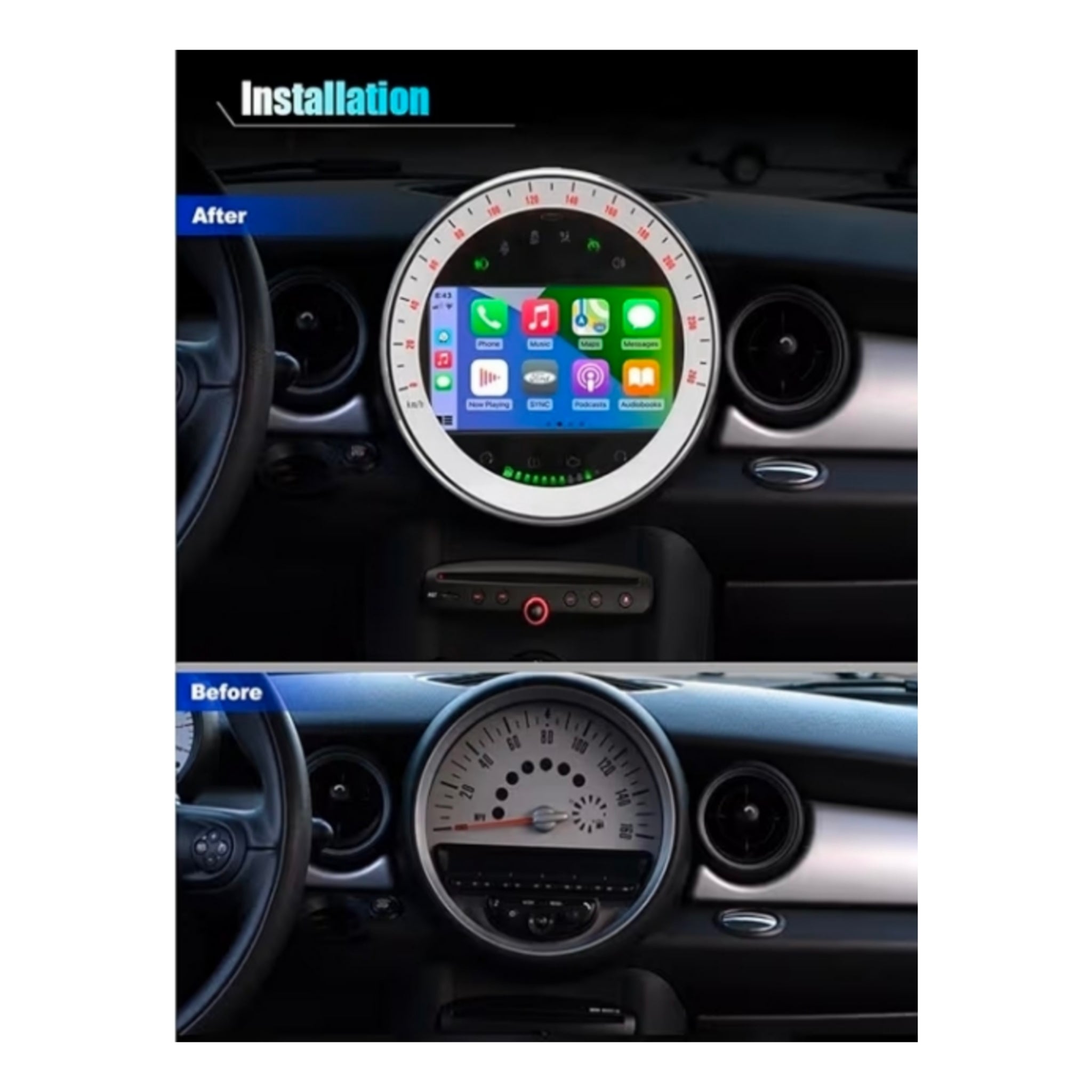 (PRENOTA) Autoradio per Mini Cooper R55/R56/R57 7" (2007-2014) Android, Bluetooth, CarPlay, Android Auto, 4/64GB Ram