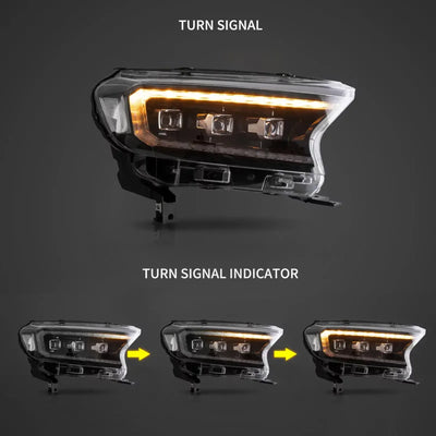 (PRENOTA) Fanali Anteriore Completo per Ford Ranger 3ª Serie (2015-2021) a LED