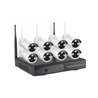 Kit Videosorveglianza, 8 Camere, Wireless, Sorveglianza, AHD, Infrarossi, Full HD