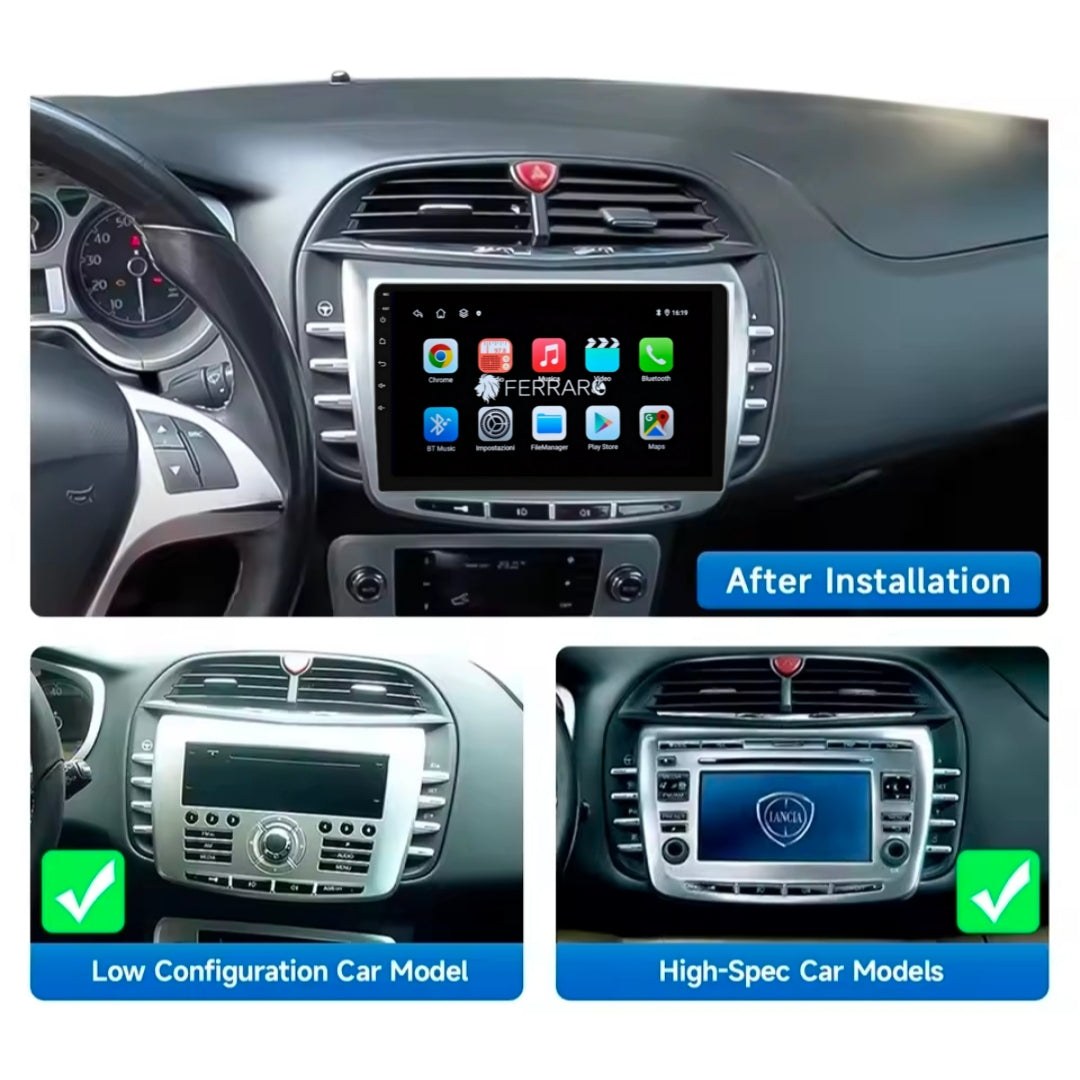 Autoradio per Lancia Delta 9" (2008-2014) Android, Bluetooth, CarPlay, Android Auto, 2GB/4GB/6GB/8GB Ram