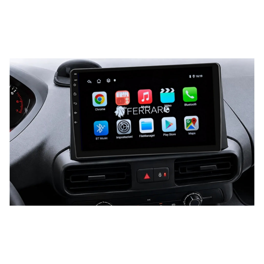 Autoradio per Toyota ProAce, Citroen Berlingo, Peugeot Partner, Opel Combo 10.1" (2024+) Android, Bluetooth,  CarPlay, Android Auto, 2GB/4GB/8GB Ram
