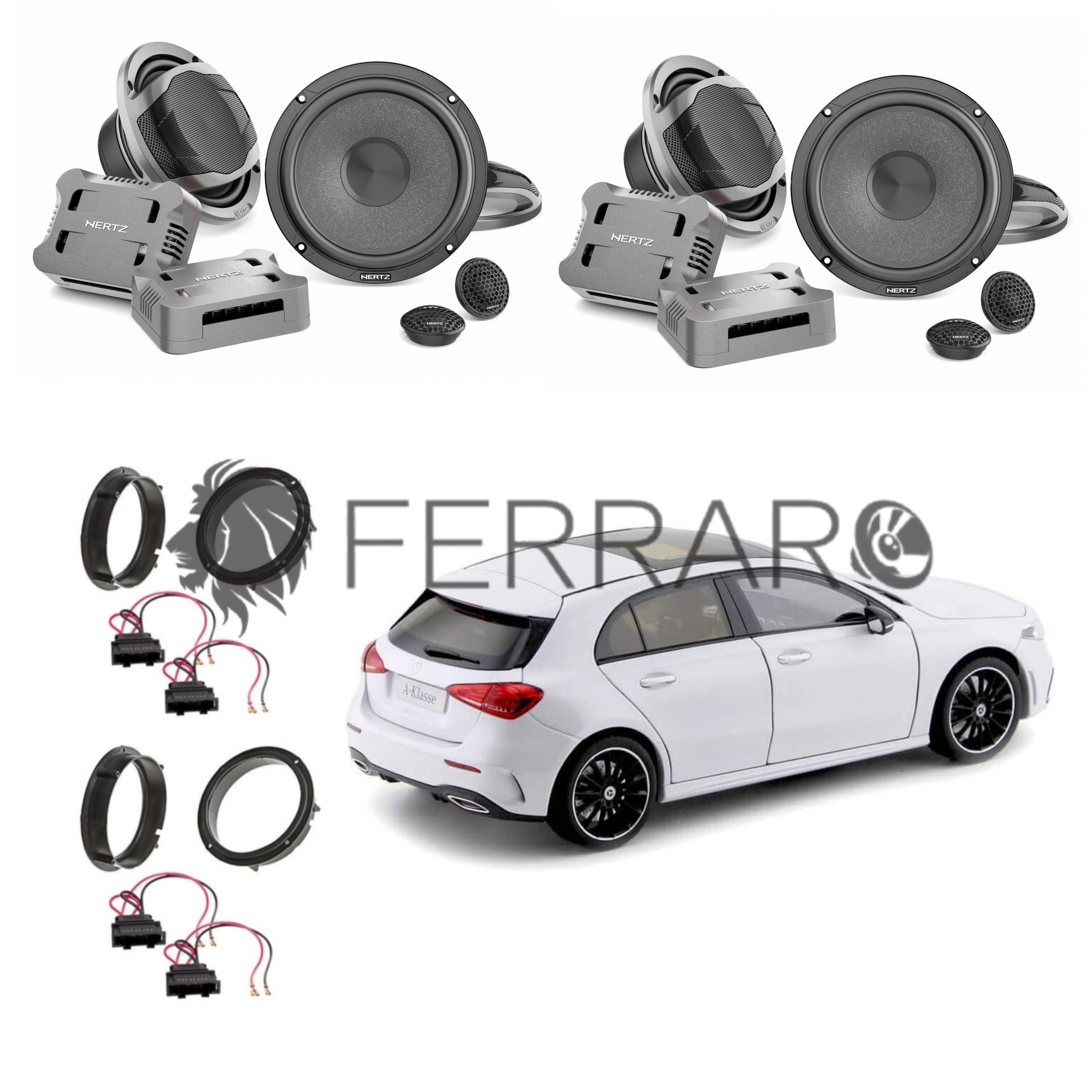 Hertz Kit 8 Casse, CK 165, Ant/Post, Mercedes Classe A/B, W176/W246