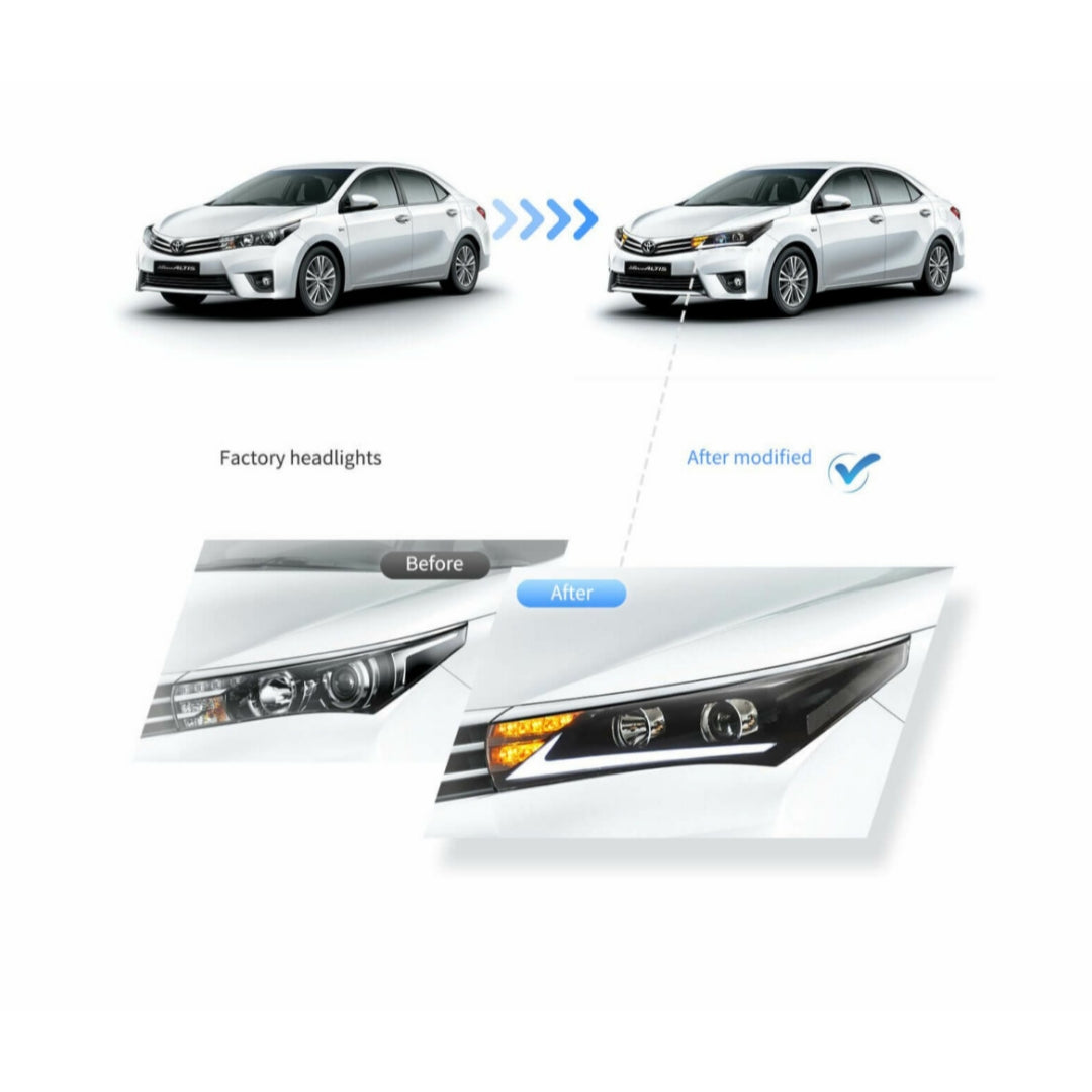 (PRENOTA) Fanali  Anteriore Completo per Toyota Corolla E170 (2013-2017) a LED