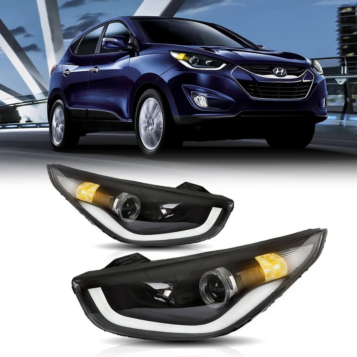 (PRENOTA) Fanali Anteriore Completo per Hyundai IX35 (2009-2015) a LED
