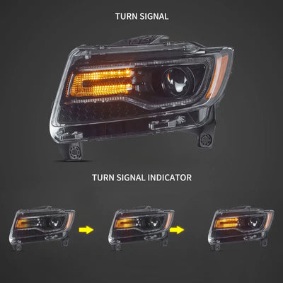 (PRENOTA) Fanali Anteriore Completo per Jeep Grand Cherokee WK2 (2010-2013) a LED