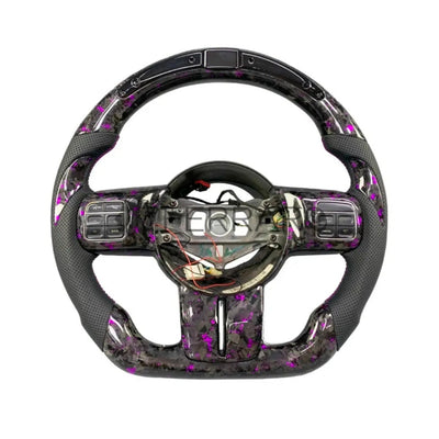 (PRENOTA) Volante Sportivo per Jeep Compass, Carbonio, Customizzato in Pelle