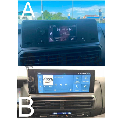 Kit Montaggio Autoradio 10.1"Pollici Toyota ProAce, Citroen Berlingo, Peugeot Partner, Opel Combo (2024+) Mascherina, Cablaggio Autoradio Android
