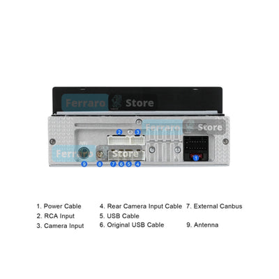 Autoradio Universale Fisso (Android) 1Din 6.9"Pollici, Bluetooth, CarPlay, Android Auto, 2/32GB Ram