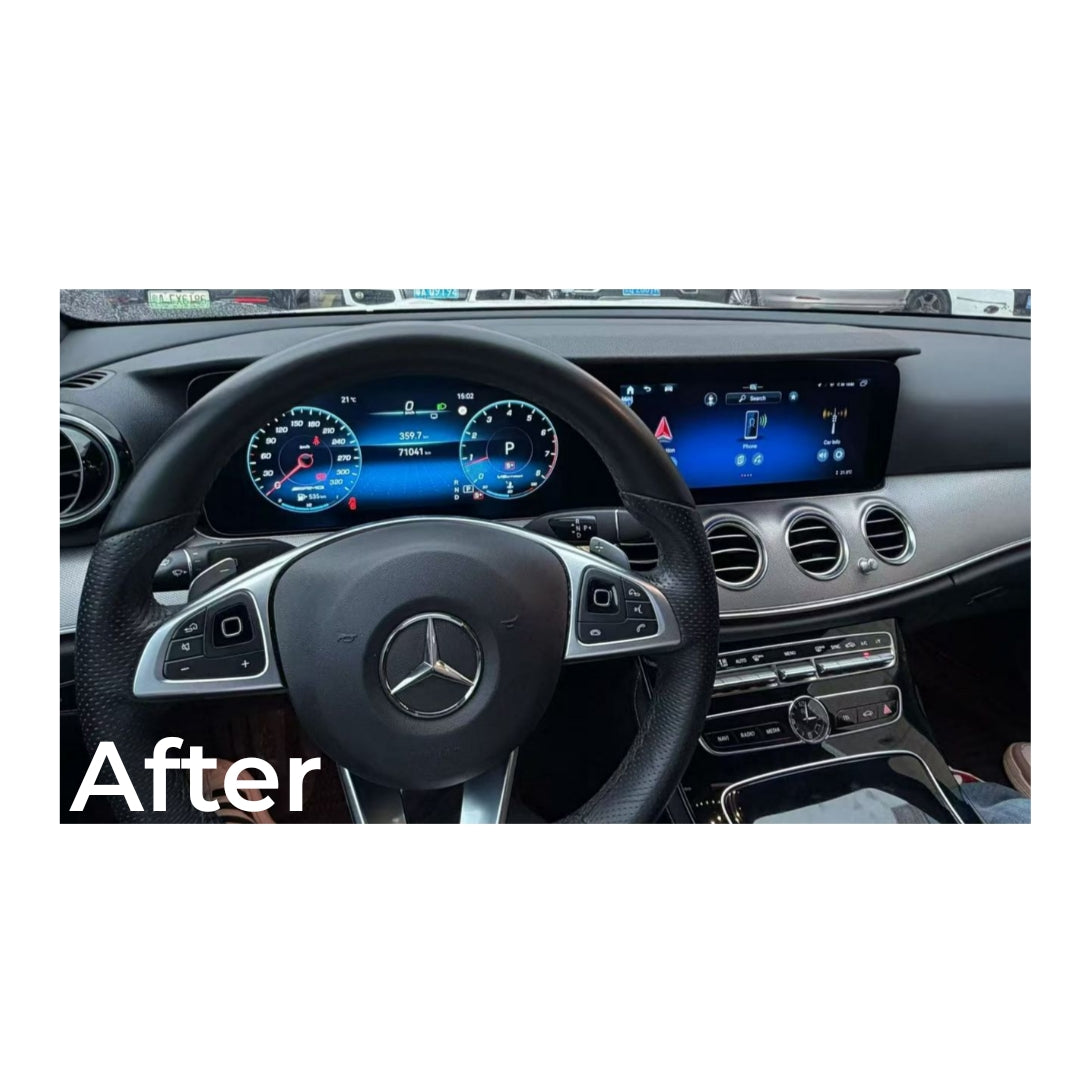(PRENOTA)  Autoradio per Mercedes Classe E W213, 12.3" + 12.3" (2016-2020) Android, Bluetooth, CarPlay, Android Auto, 6/64GB Ram