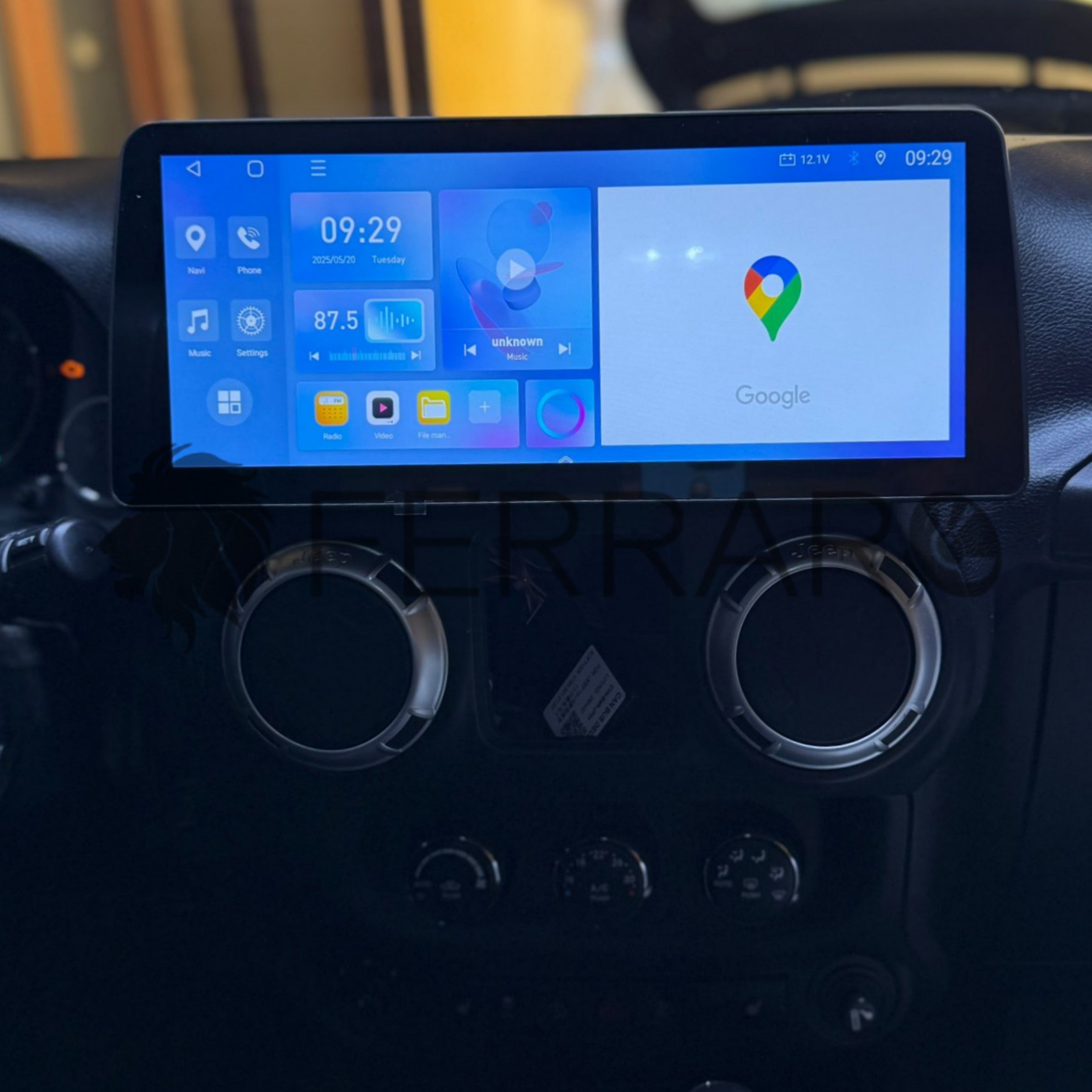 (PRENOTA) Autoradio per Jeep Wrangler 3 JK 12.3" (2010-2018) Android, Bluetooth, CarPlay, Android Auto, 4/64GB Ram