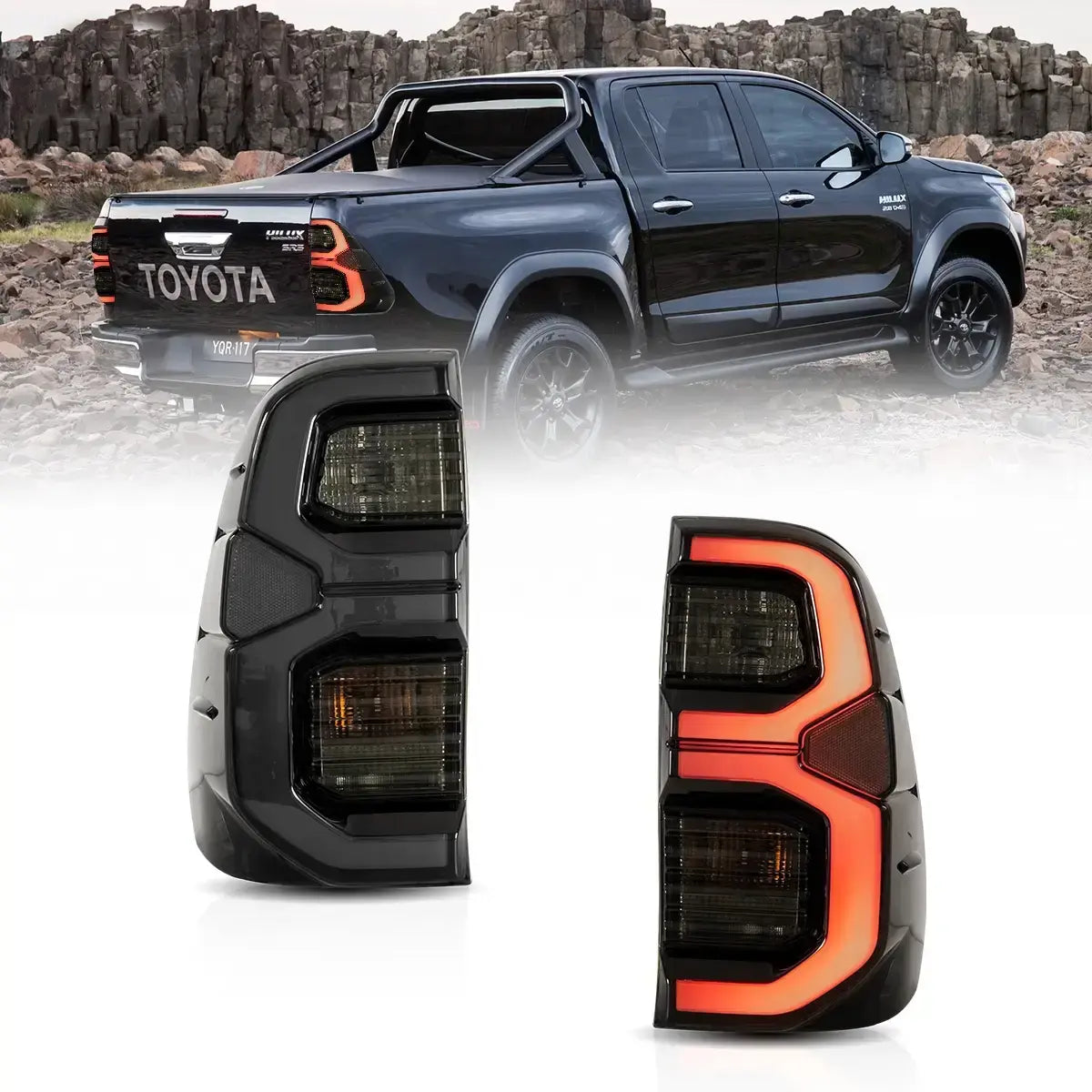 (PRENOTA) Fanali  Posteriore Completo per Toyota Hilux SR5 (2015-2020) a LED