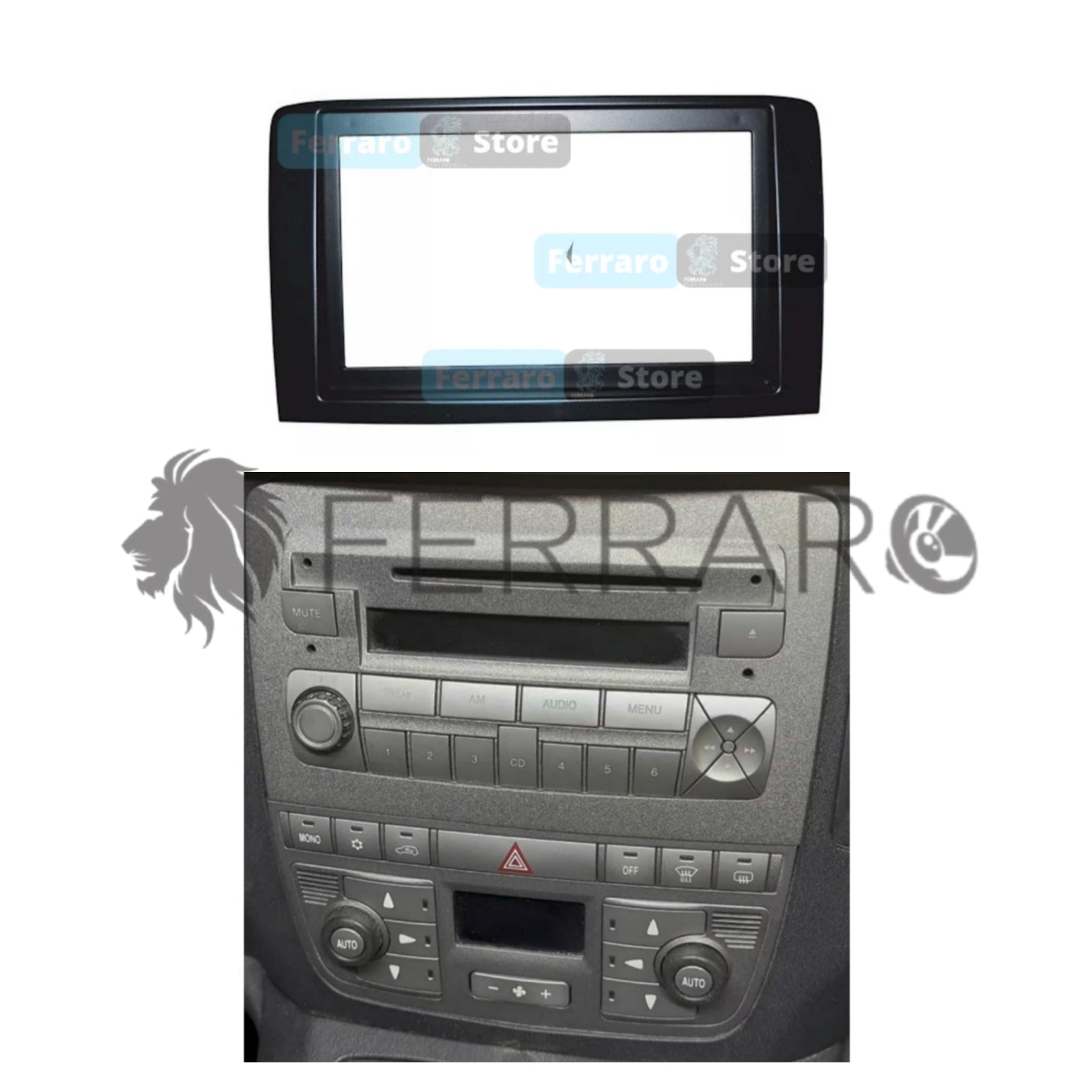 Car Radio Panel, 2 Iso Frame, Lancia, Musa, from 2009 onwards