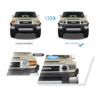(PRENOTA) Fanali Anteriore Completo per Toyota FJ Cruiser XJ10 (2006-2022) a LED