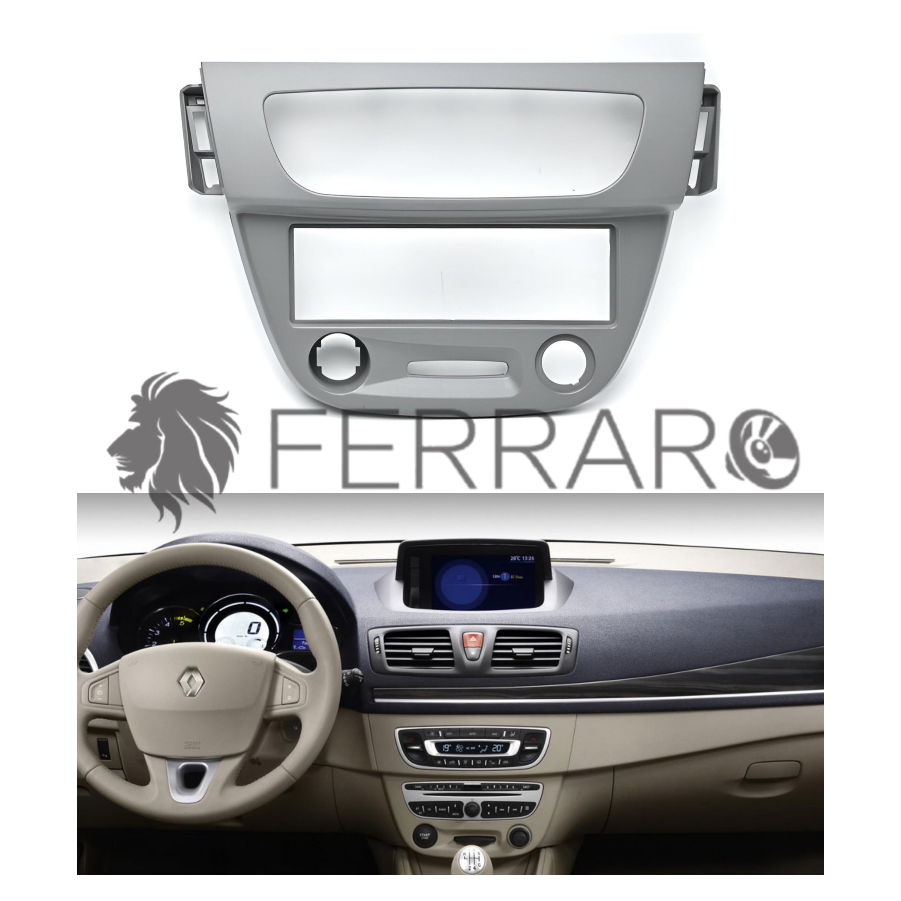 Mascherina 1DIN per Renault Megane III (2009+)