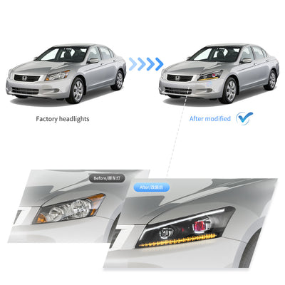 (PRENOTA) Fanali Anteriore Completo per Honda Accord VIII (2008-2012) a LED