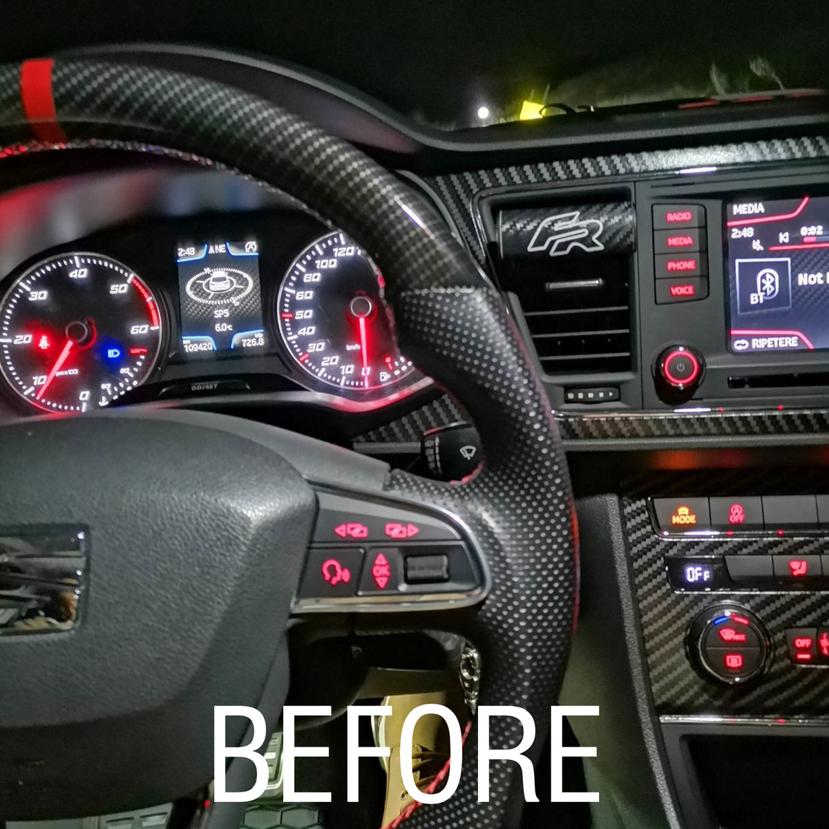 (PRENOTA) Virtual Cockpit 12.3" per Seat Leon 5F (2013-2019), HD Ultra, CarPlay e Android Auto