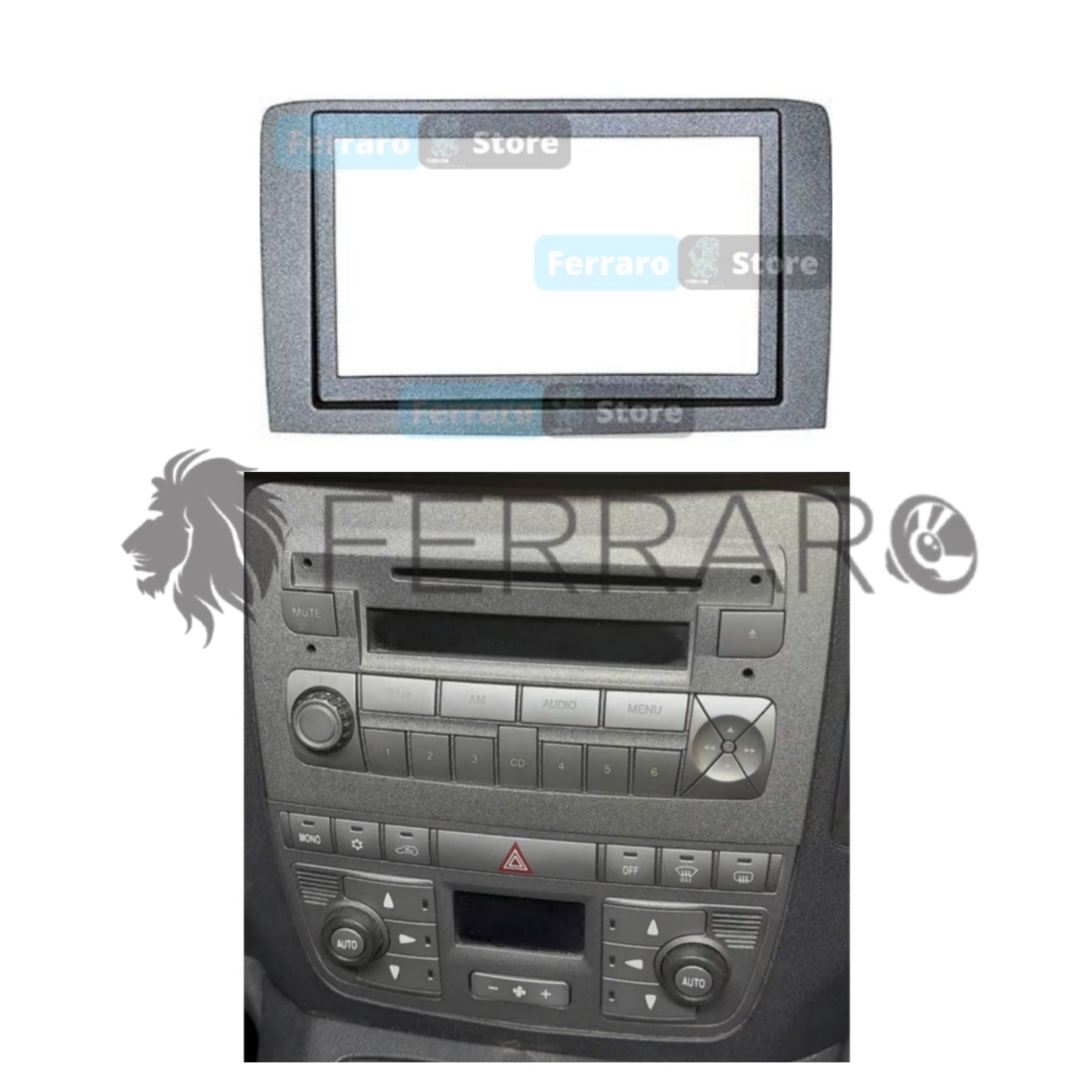 Car Radio Panel, 2 Iso Frame, Lancia, Musa, from 2009 onwards