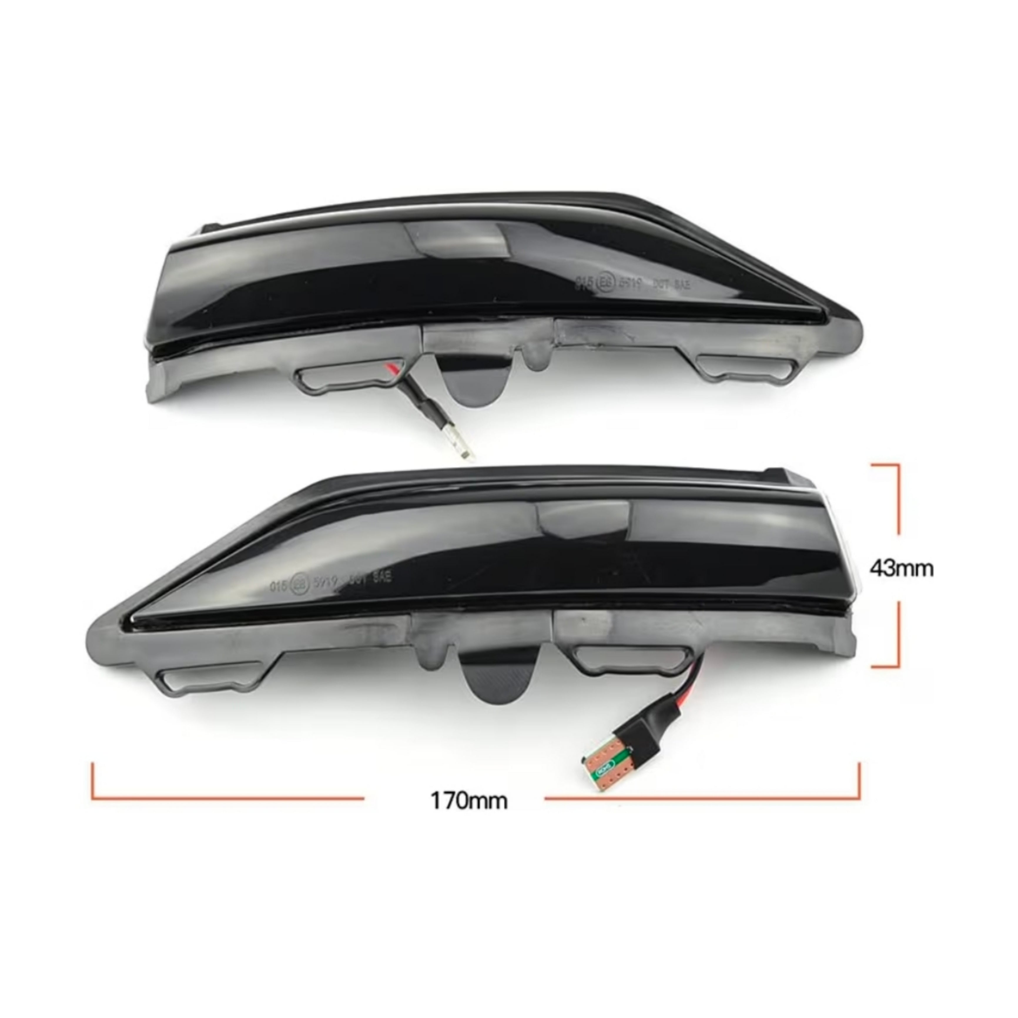 (PRENOTA) Specchietti Laterali Led per Ford Fiesta ST Line, MK8 (Dal 2018>), Plug and Play