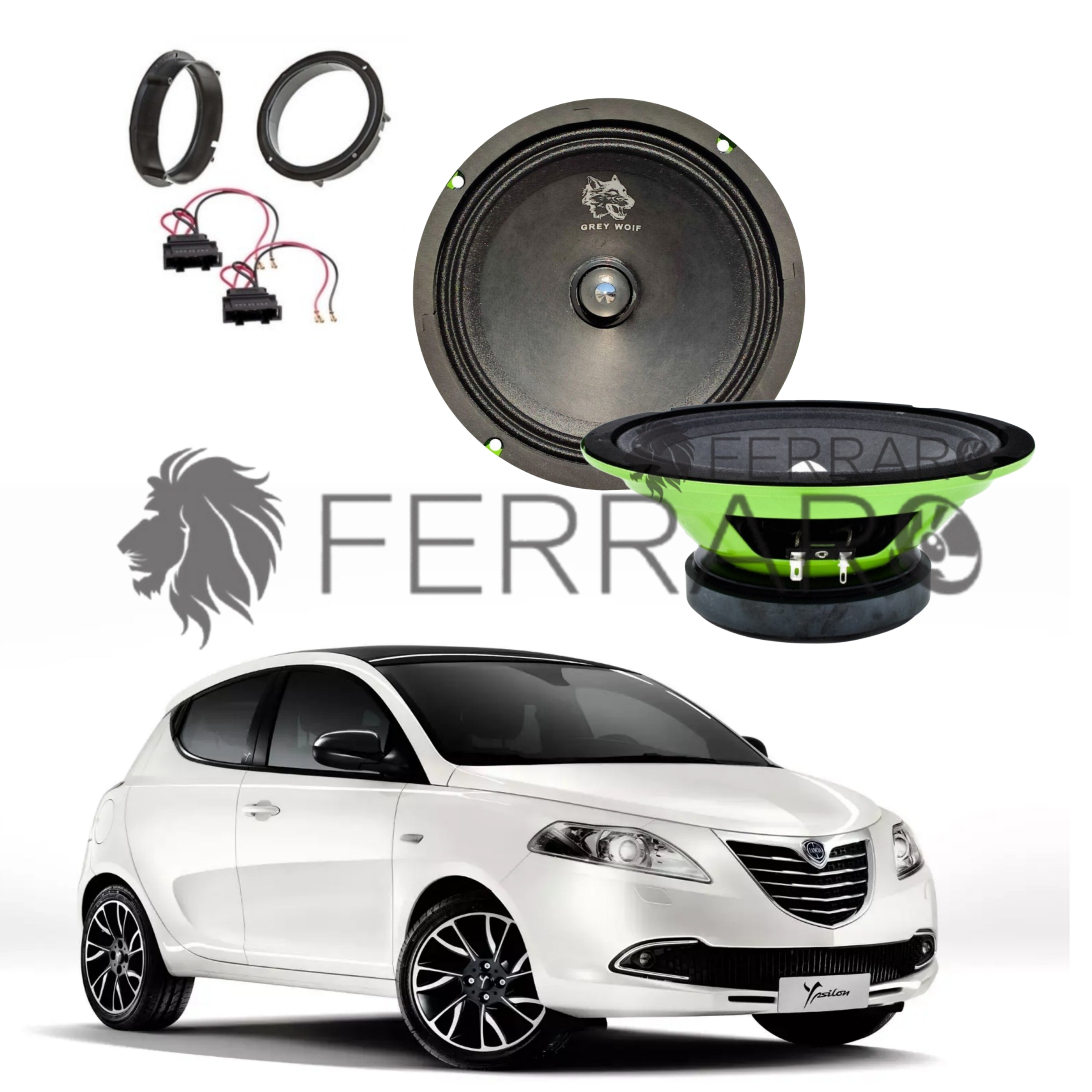 FerraroStore Kit 2 Altoparlanti, PV165.3, Anteriori, Lancia Y (Dal 2012>)
