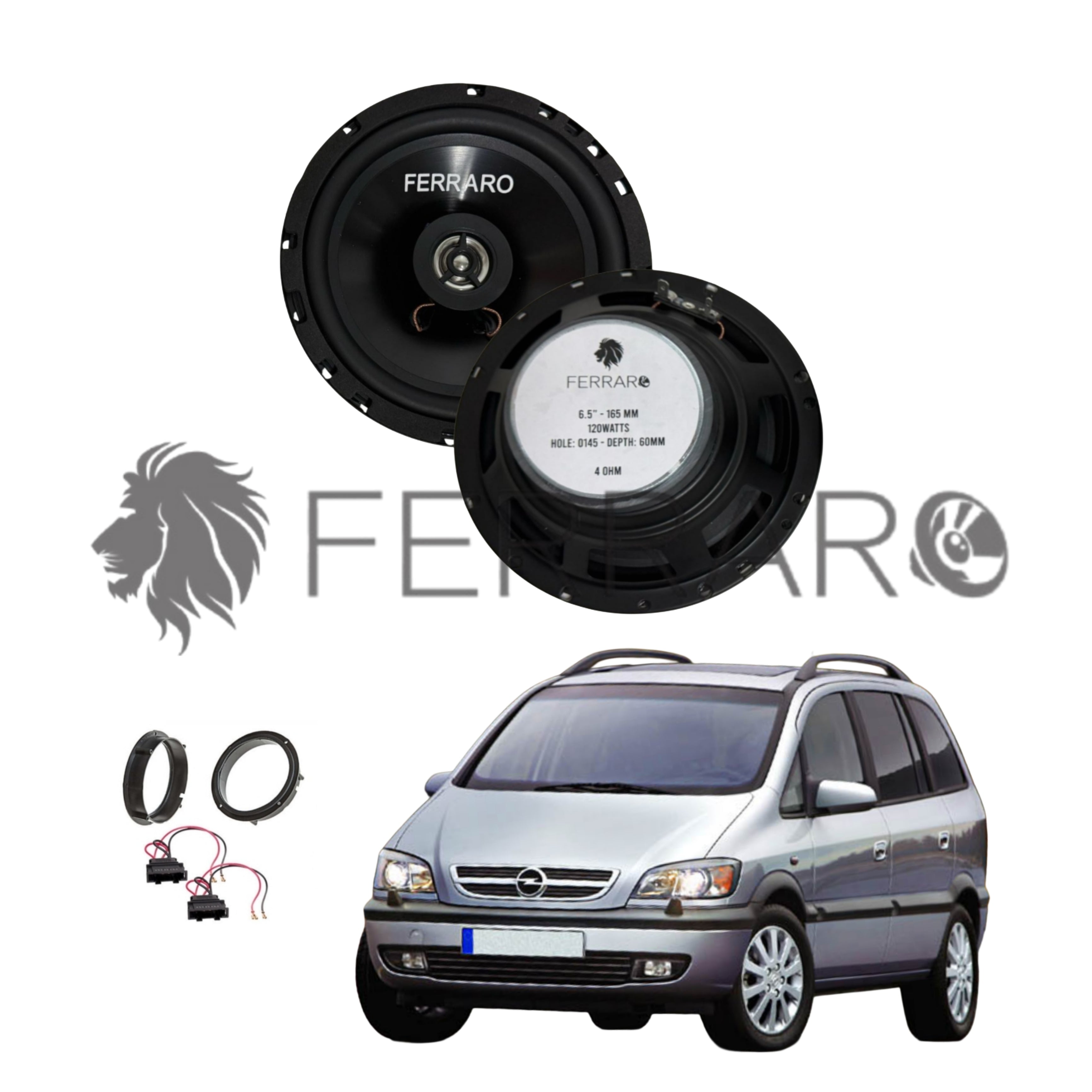 FerraroStore Kit 2 Altoparlanti, ASC-652PC, Anteriori, Opel Zafira A (1999-2005)