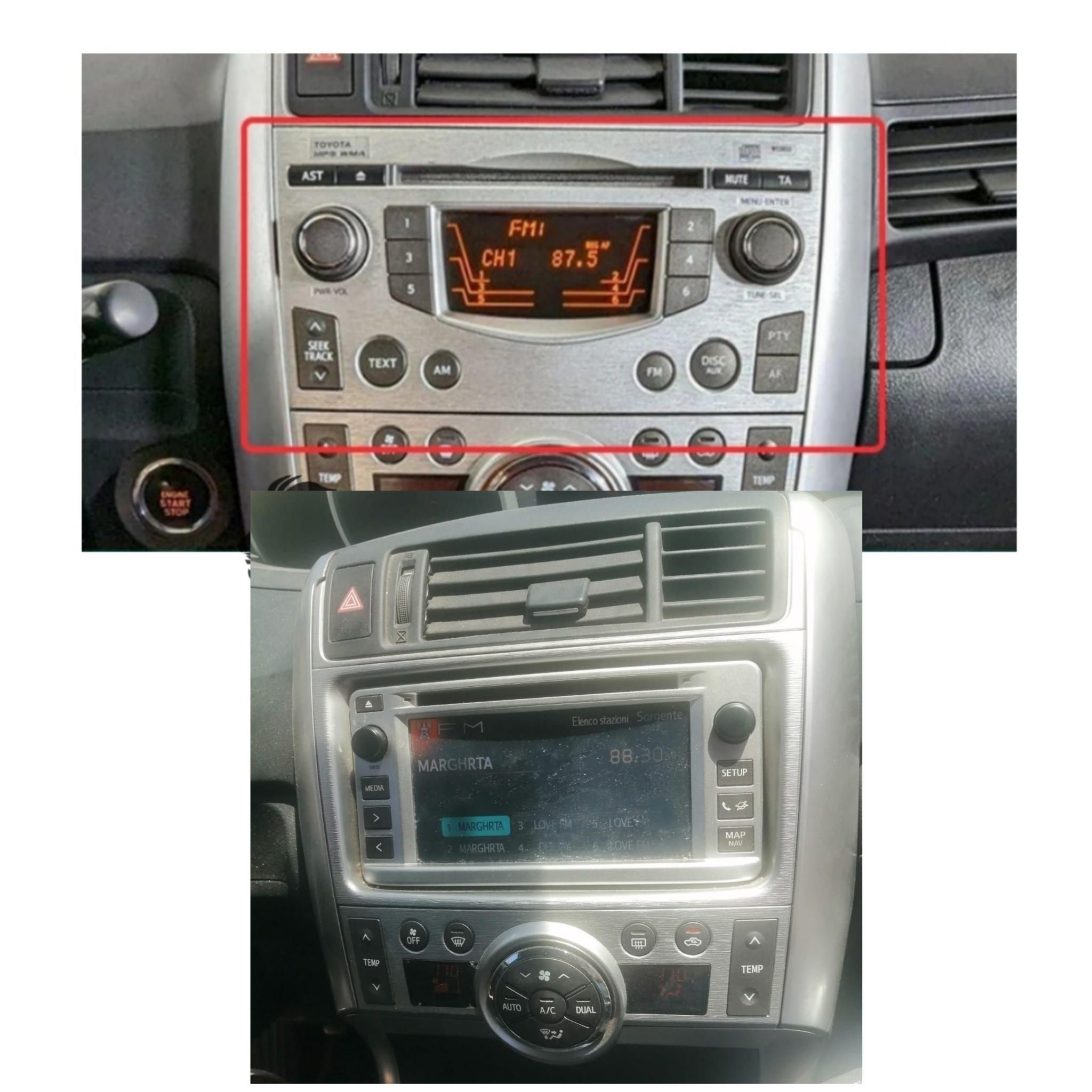 Autoradio per Toyota Verso R20 9" (2009-2018) Android, Bluetooth, CarPlay, Android Auto 2GB/4GB/6GB/8GB Ram