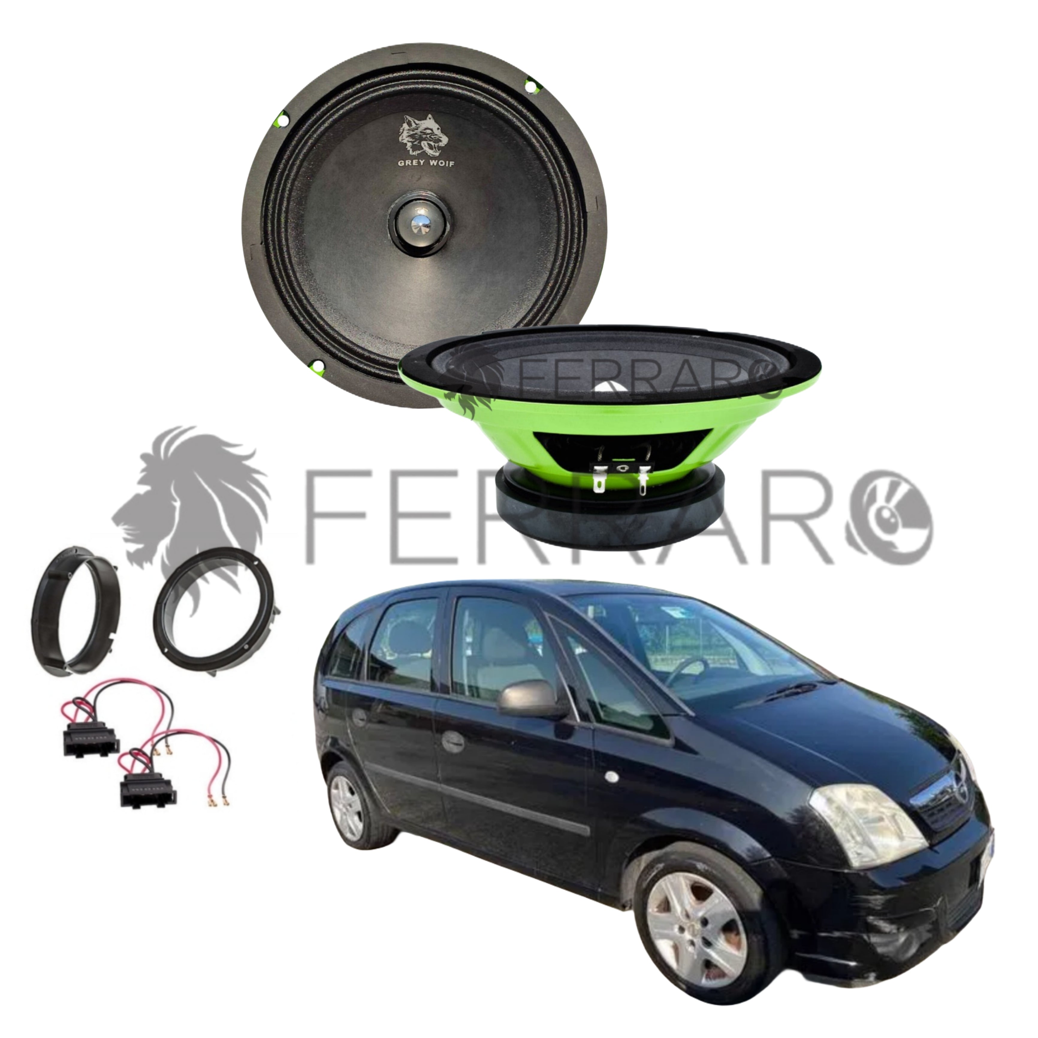 FerraroStore Kit 2 Altoparlanti, PV165.3, Anteriori, Opel Meriva A (2003-2010)